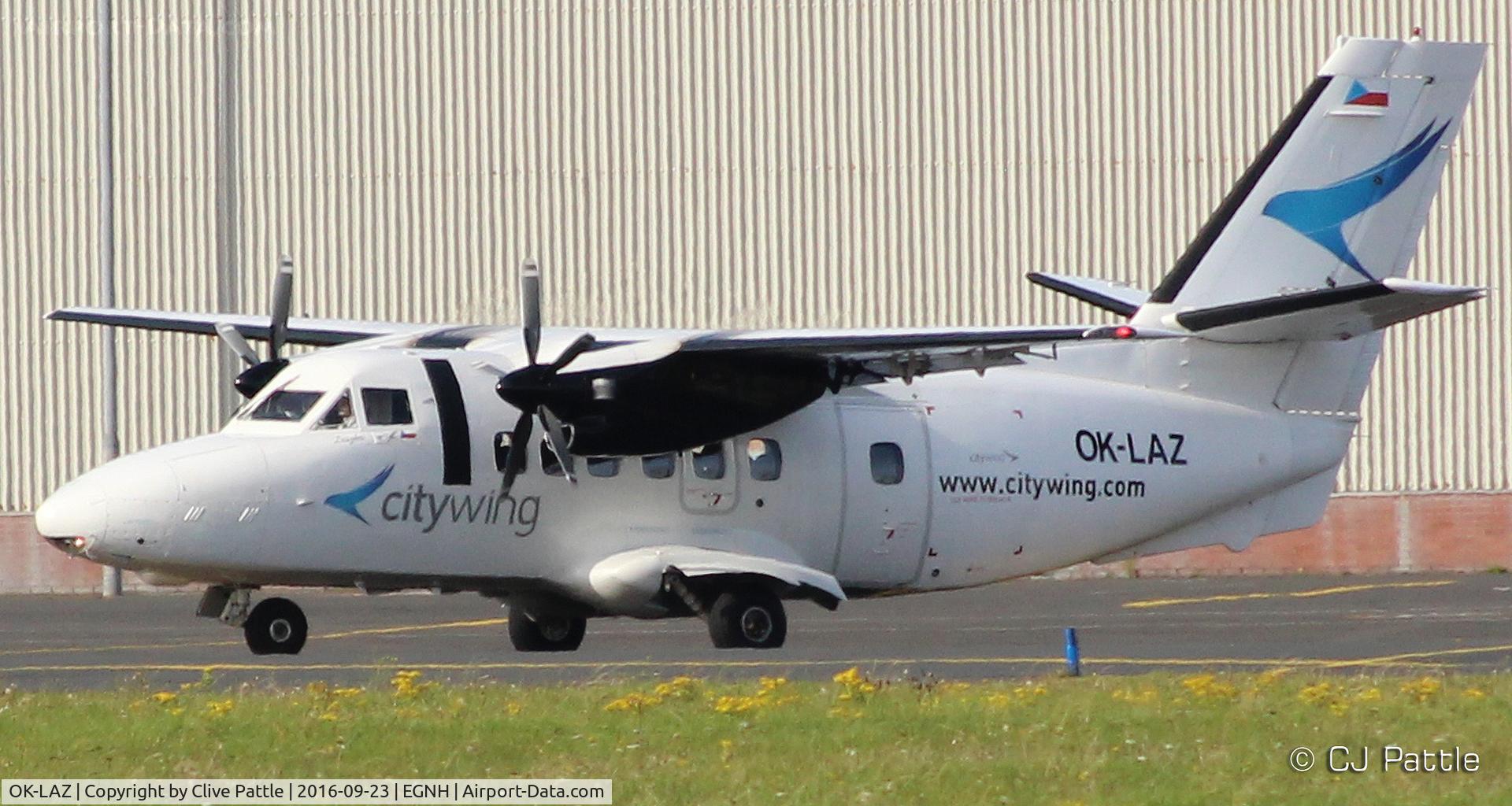 OK-LAZ, Let L-410 C/N 902504, In operation with Citywing on the frequent service to the IOM - At Blackpool EGNH