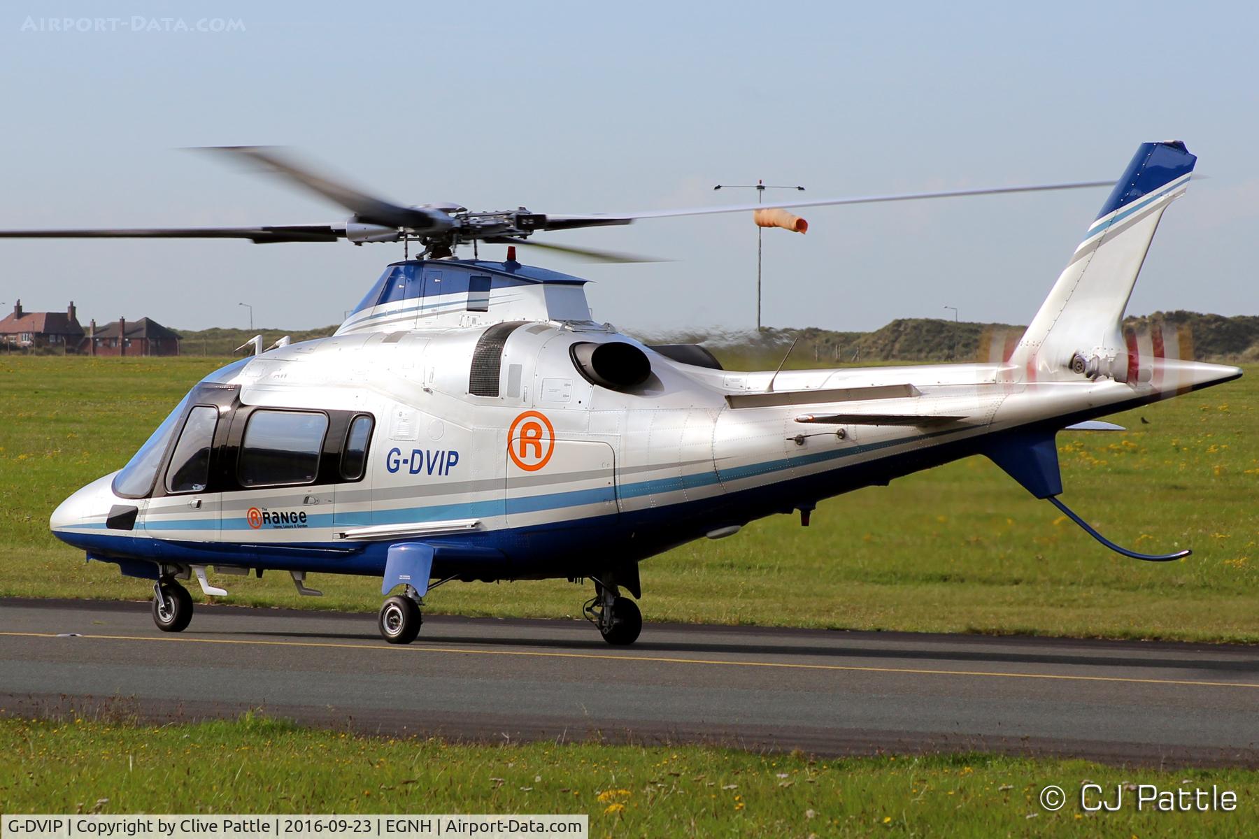 G-DVIP, 2003 Agusta A-109E Power C/N 11217, Taxy out - At Blackpool EGNH