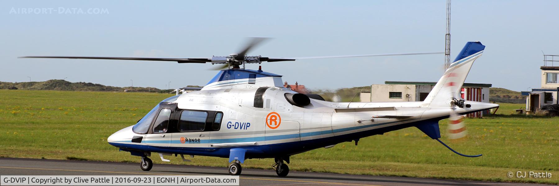 G-DVIP, 2003 Agusta A-109E Power C/N 11217, Taxy out at Blackpool EGNH