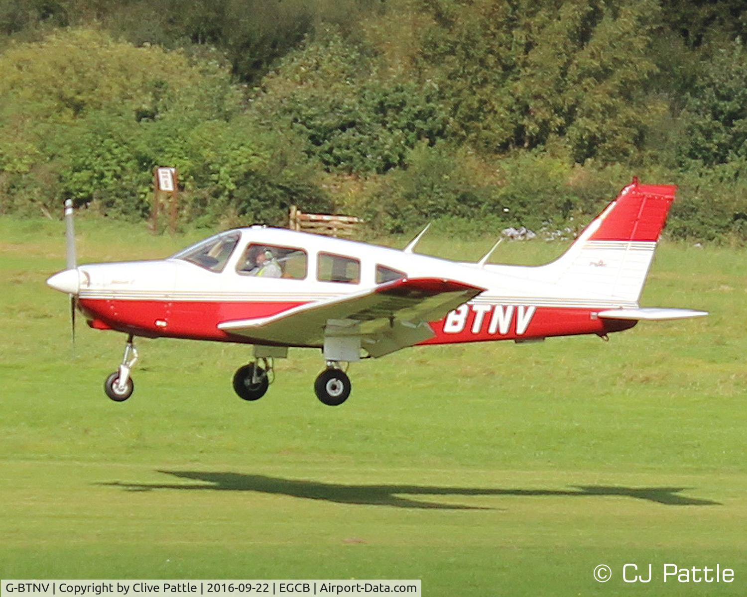 G-BTNV, 1978 Piper PA-28-161 Cherokee Warrior II C/N 28-7816590, Landing at the City Airport Manchester,  Barton EGCB