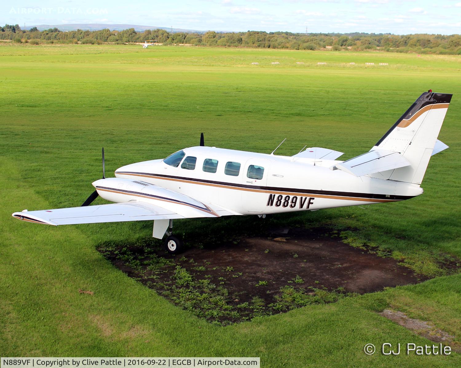 N889VF, 1982 Cessna T303 Crusader C/N T30300102, At the City Airport Manchester,  Barton EGCB