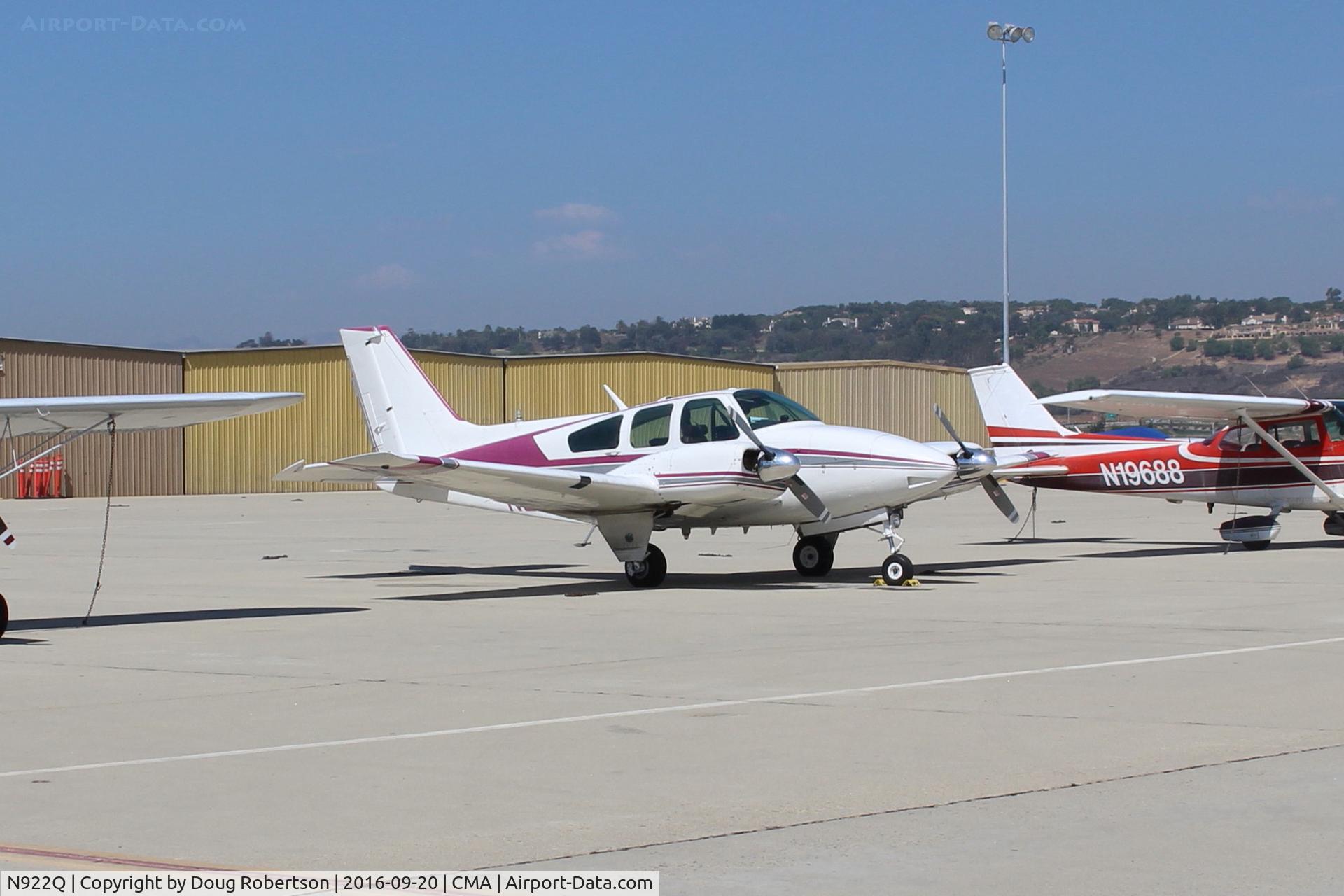 N922Q, 1961 Beech 95-A55 Baron C/N TC-202, 1961 Beech 95-A55 BARON, two Continental IO-470-L 260 Hp each