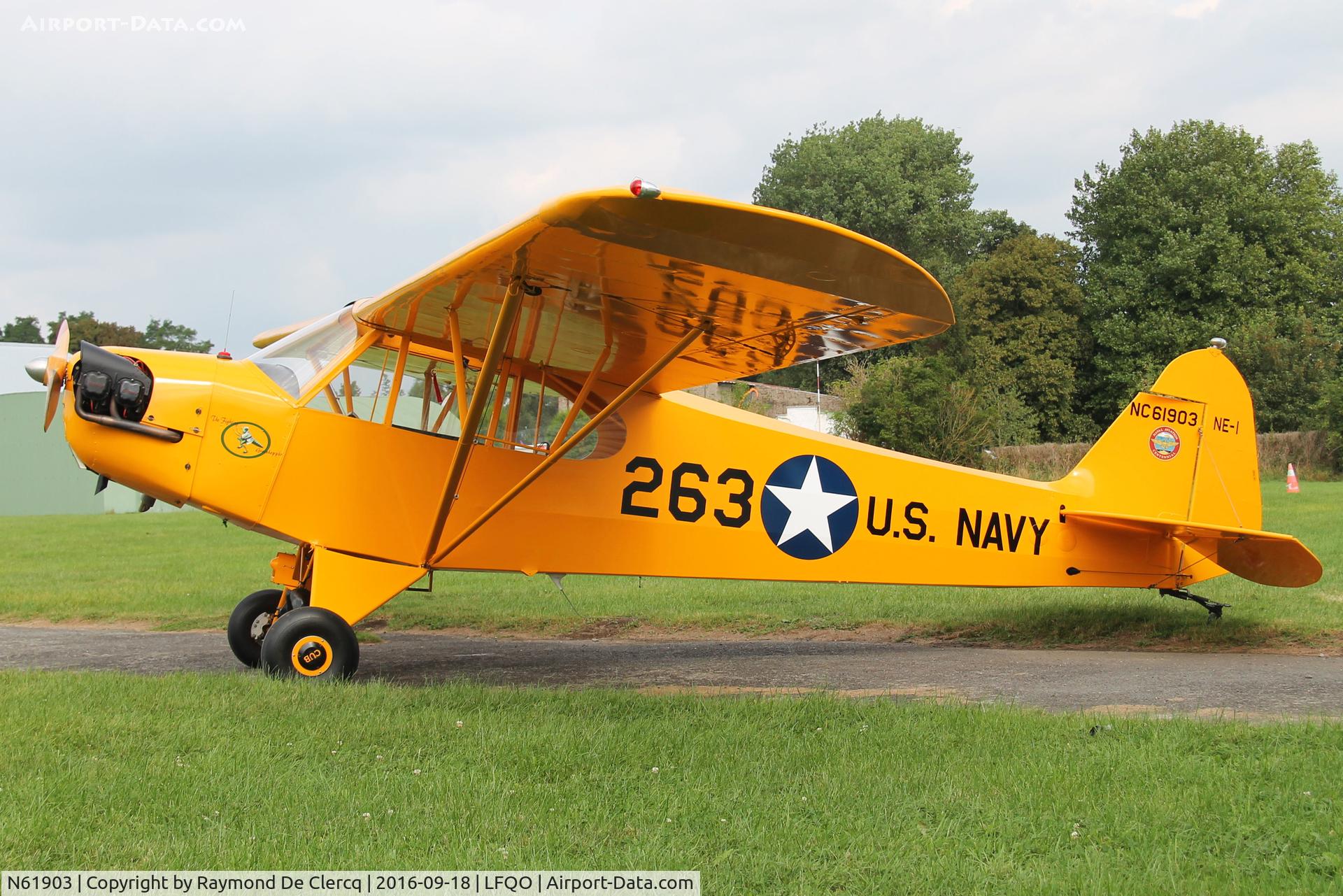 N61903, 1942 Piper J3C-65 Cub Cub C/N 8263, Based at Lille-Marcq.