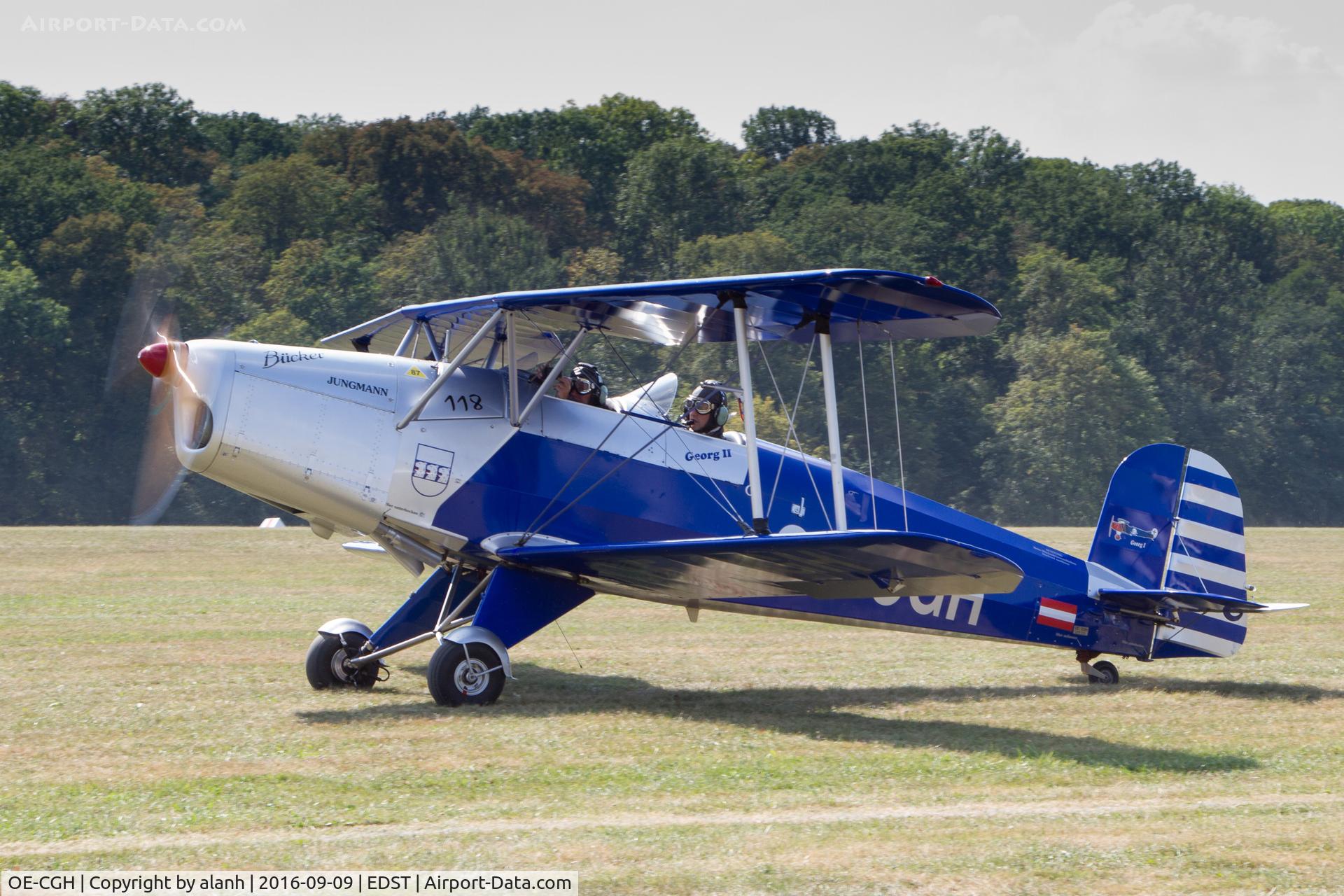 OE-CGH, 2003 Tatra T-131PA Jungmann C/N 020, Taxying for departure at the 2016 Hahnweide Oldtimer Fliegertreffen