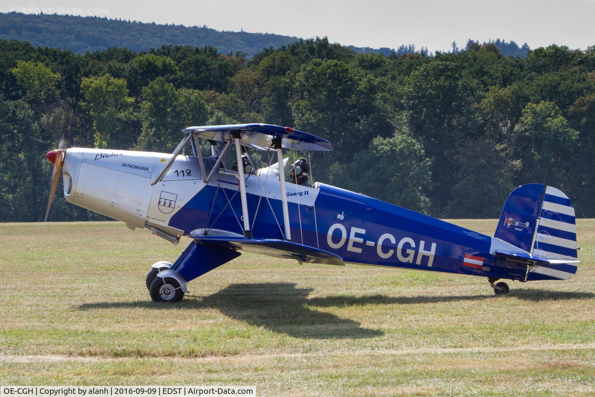 OE-CGH, 2003 Tatra T-131PA Jungmann C/N 020, Taxying for departure at the 2016 Hahnweide Oldtimer Fliegertreffen