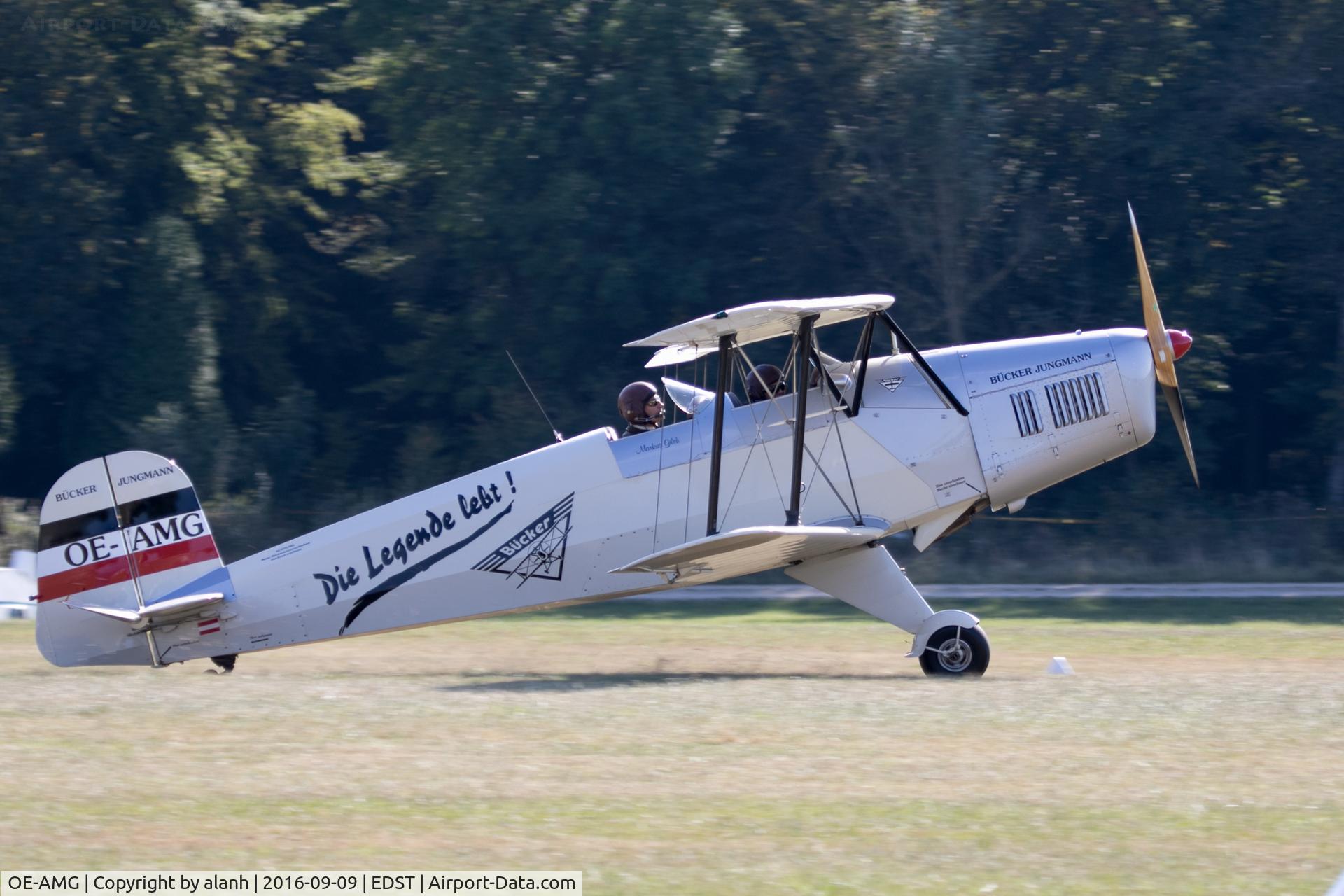 OE-AMG, 1997 Tatra T-131PA Jungmann C/N 102, Arriving at the 2016 Hahnweide Oldtimer Fliegertreffen