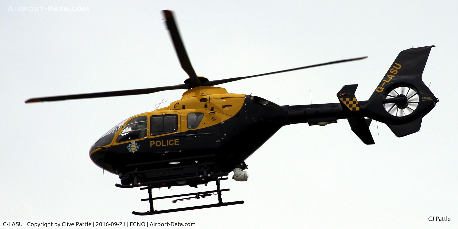 G-LASU, 2002 Eurocopter EC-135T-2+ C/N 0228, On approach to Warton EGNO