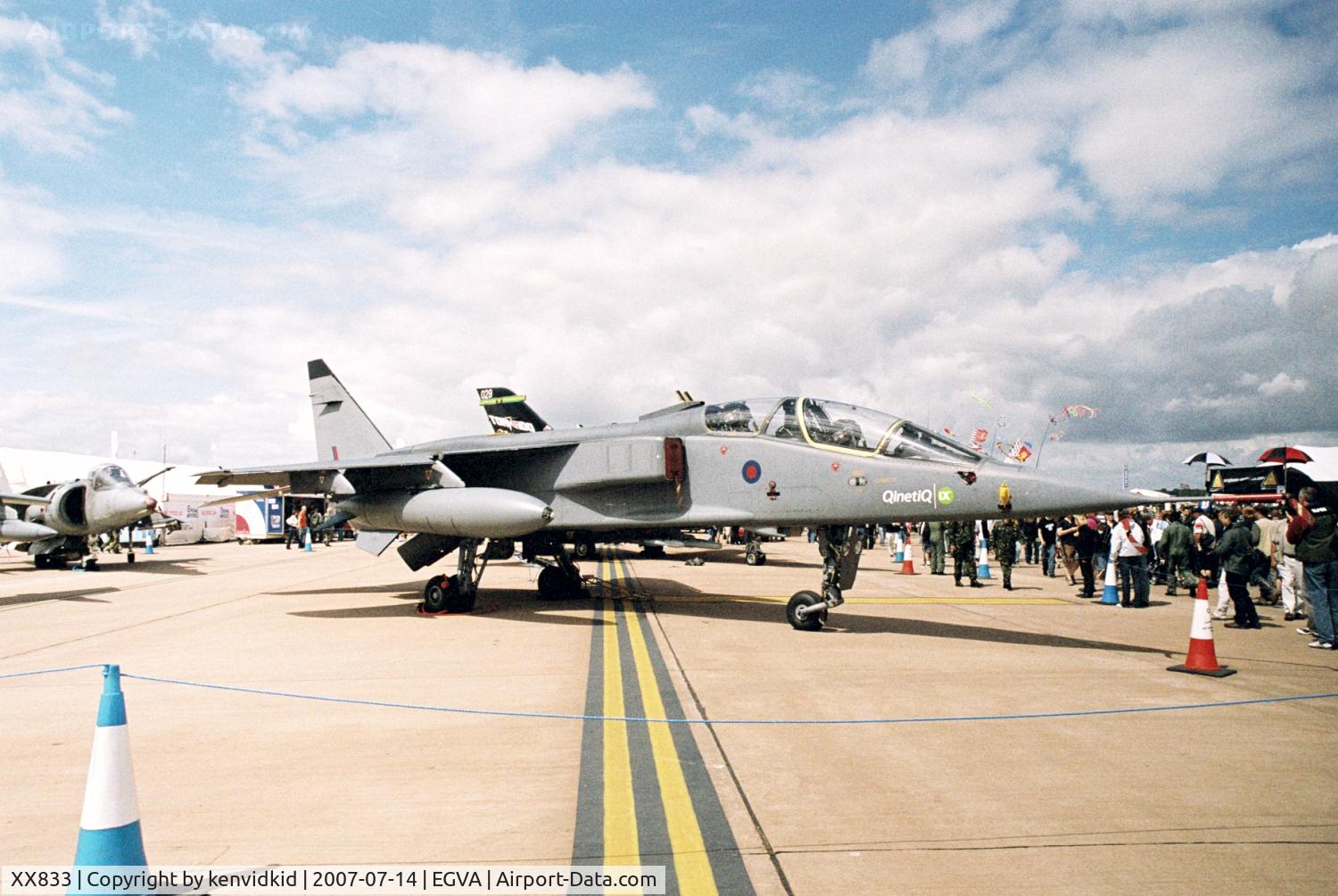 XX833, Sepecat Jaguar T.2A C/N B.21, On static display at 2007 RIAT.