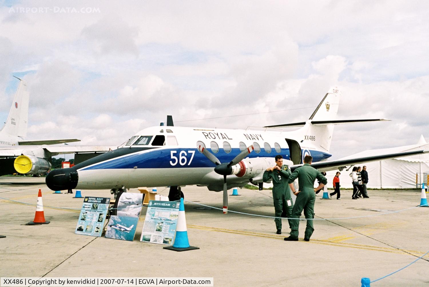 XX486, Scottish Aviation HP-137 Jetstream T.2 C/N 265, On static display at 2007 RIAT.