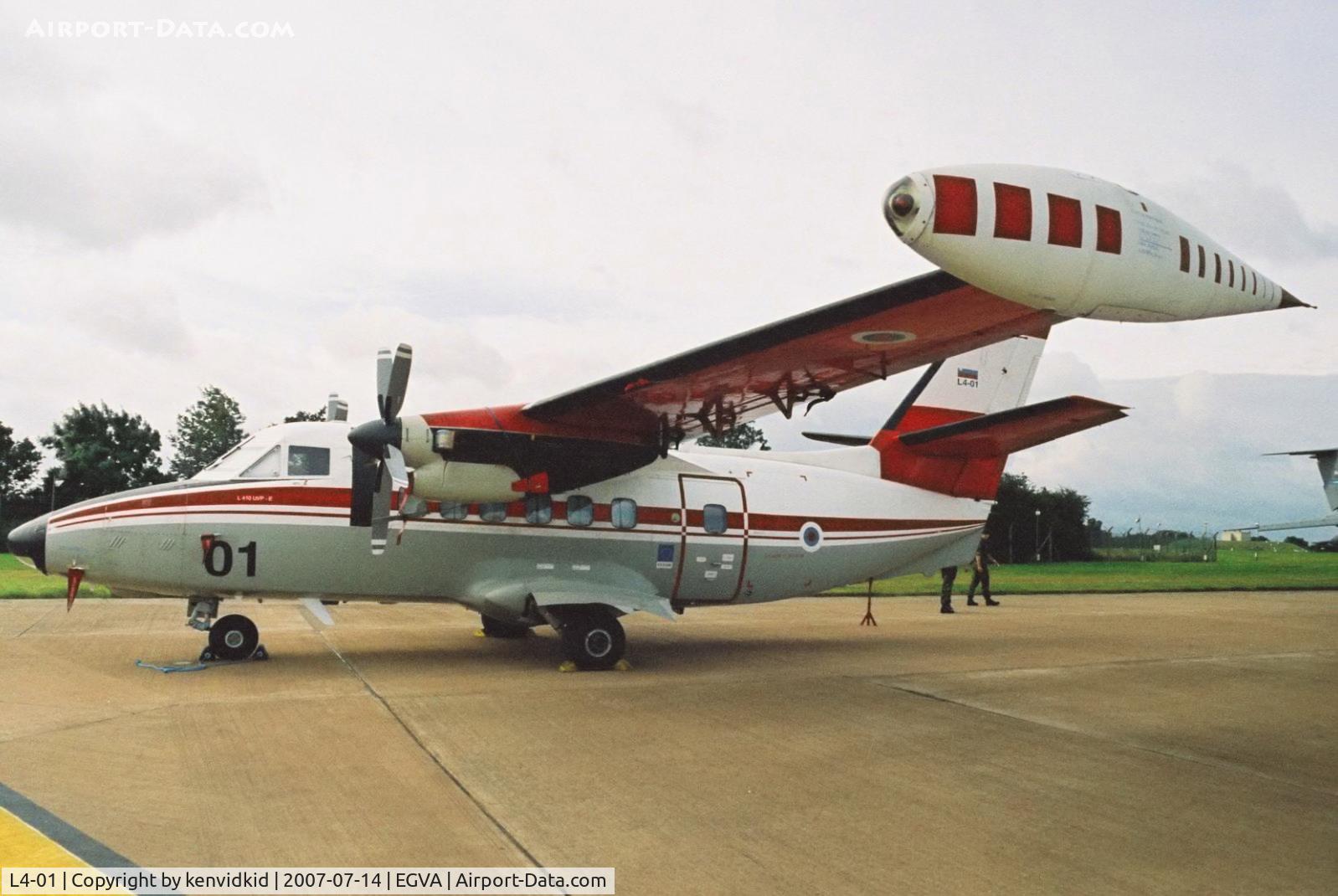 L4-01, 1991 Let L-410UVP-E Turbolet C/N 912606, On static display at 2007 RIAT.
