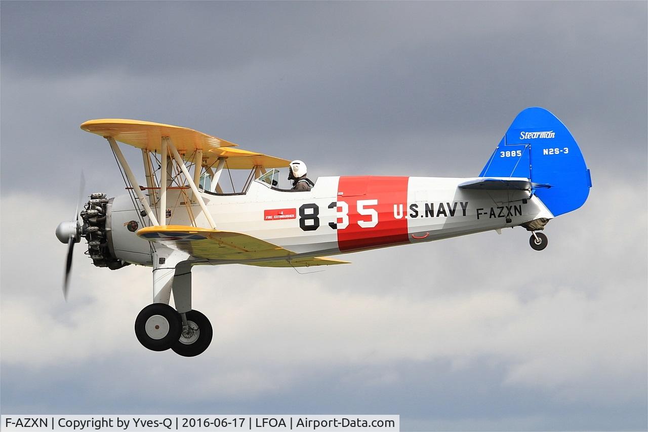 F-AZXN, 1942 Boeing A75N1 (PT-17) C/N 75-3885, Boeing A75N1 (PT-17), On display, Avord Air Base 702 (LFOA) Open day 2016