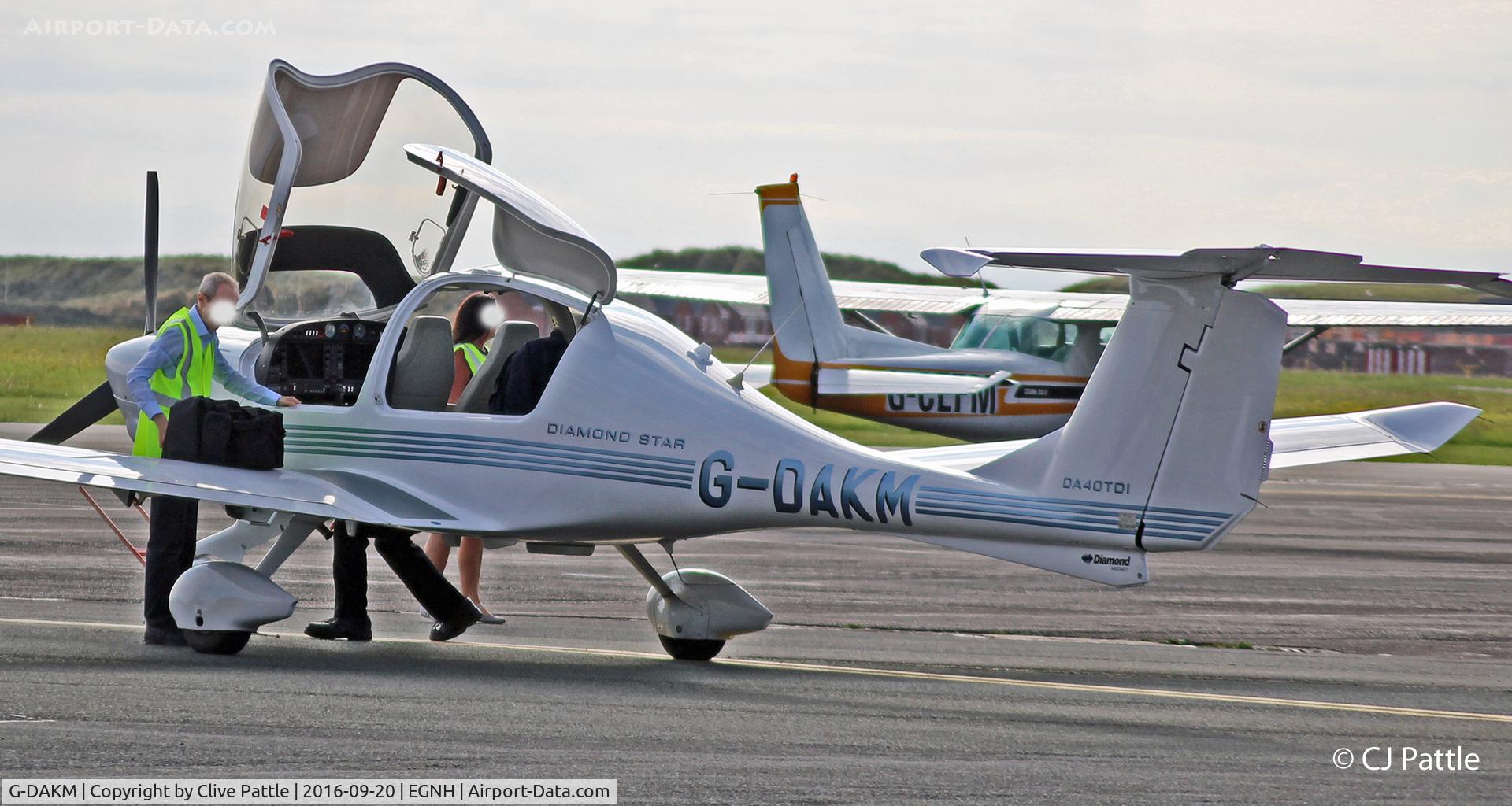 G-DAKM, 2006 Diamond DA-40D Diamond Star C/N D4.222, Pictured shortly after arrival at Blackpool EGNH