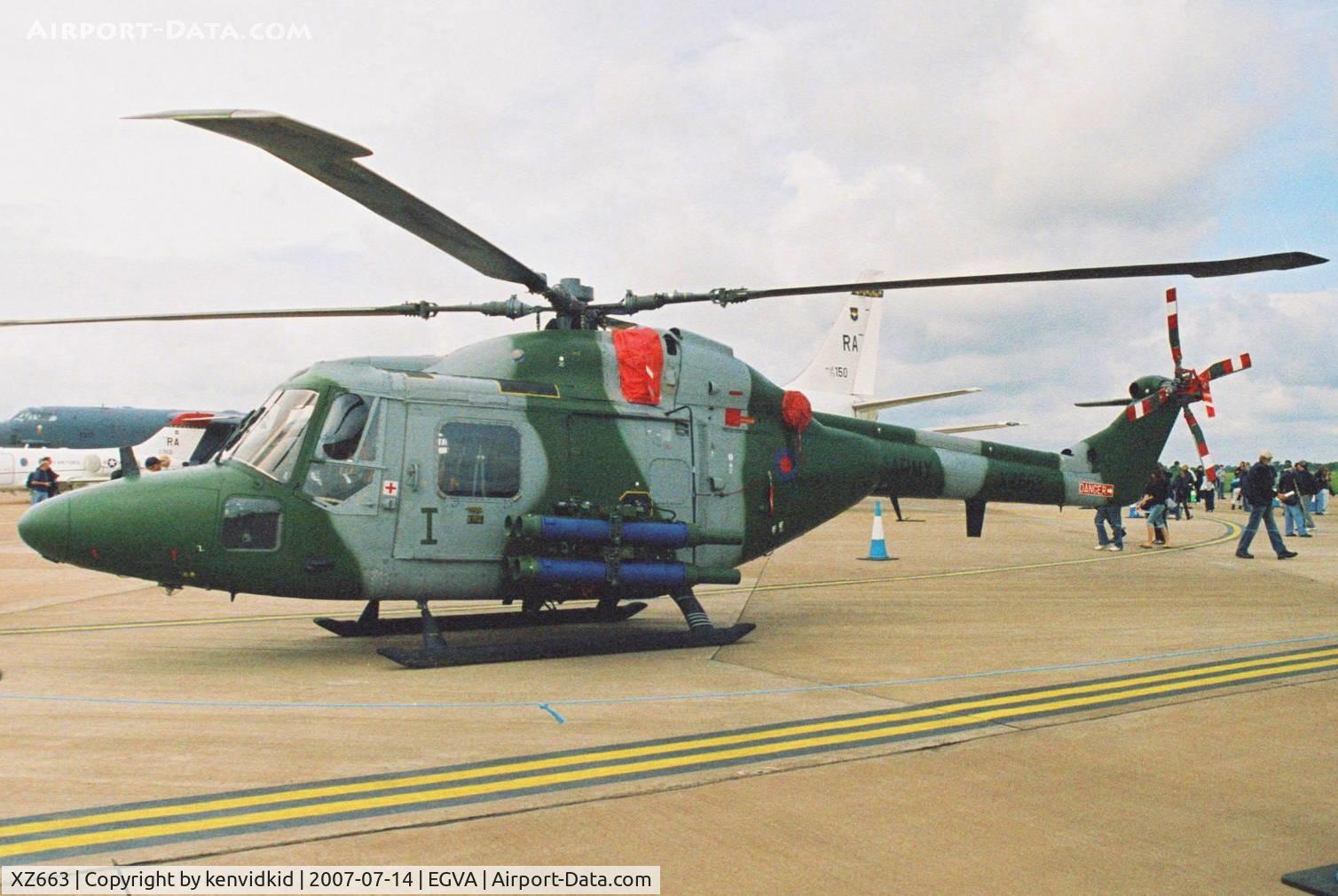 XZ663, 1981 Westland Lynx AH.7 C/N 218, On static display at 2007 RIAT.