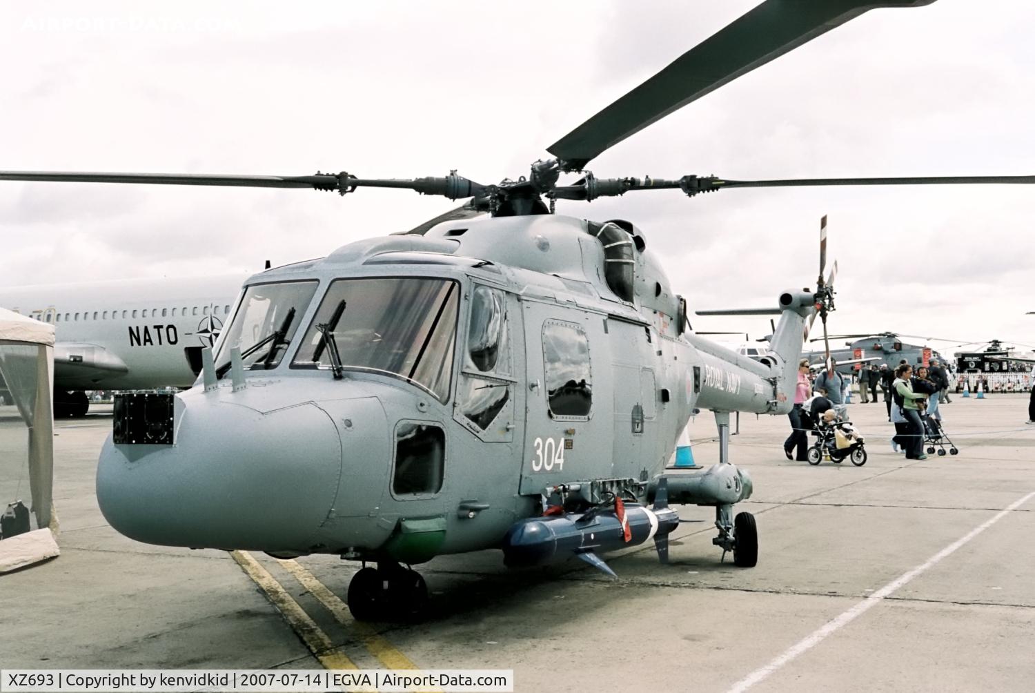 XZ693, Westland Lynx HAS.3S C/N 122, On static display at 2007 RIAT.
