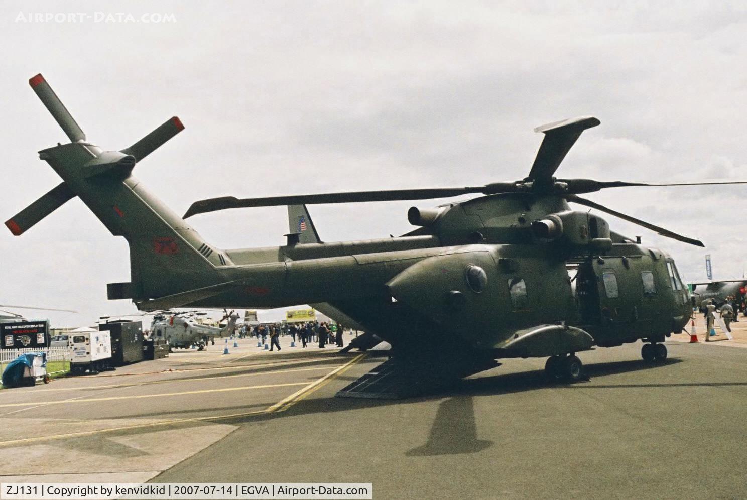 ZJ131, 2002 EHI EH101-411 Merlin HC4 C/N 50173/RAF15, On static display at 2007 RIAT.