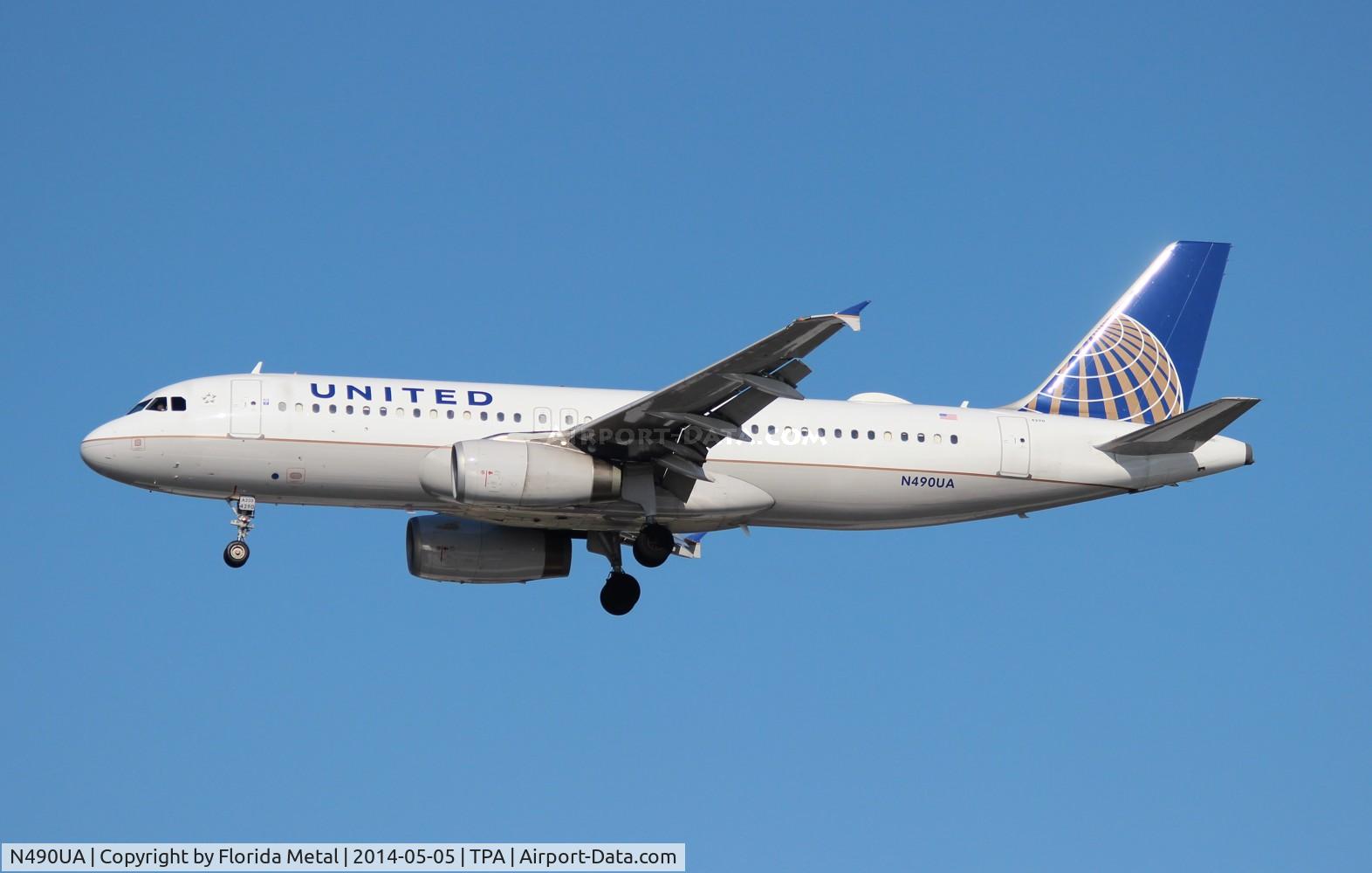 N490UA, 2002 Airbus A320-232 C/N 1728, United