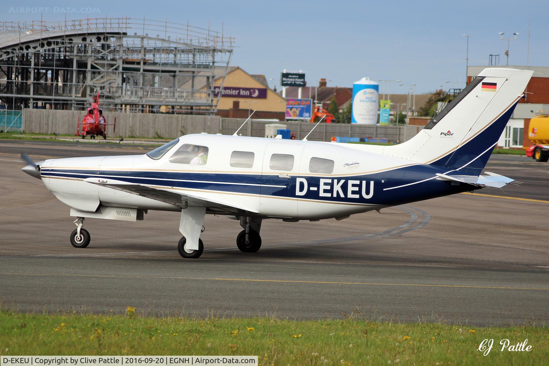 D-EKEU, Piper PA-46-350P Malibu Mirage Malibu Mirage C/N 4636110, At Blackpool EGNH