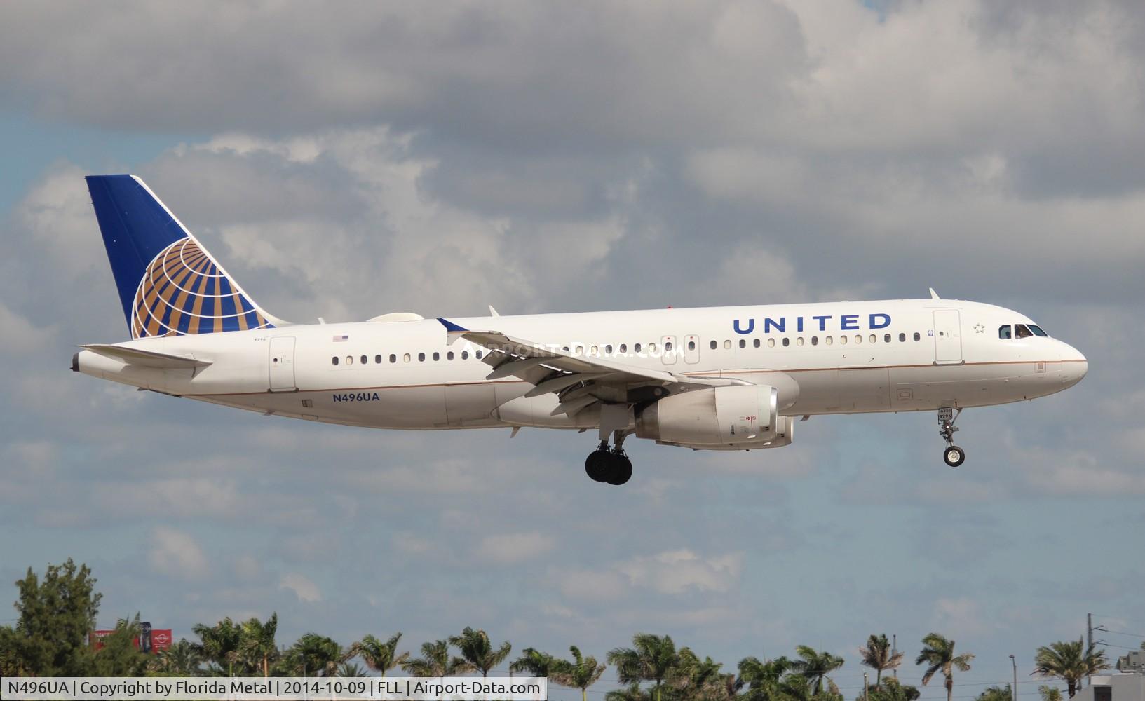 N496UA, 2002 Airbus A320-232 C/N 1845, United