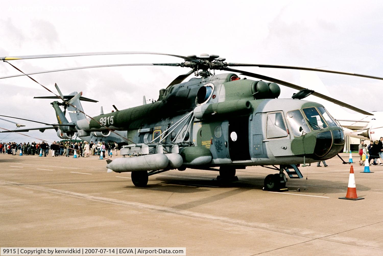 9915, Mil Mi-171Sh Hip C/N 59489619915, On static display at 2007 RIAT.