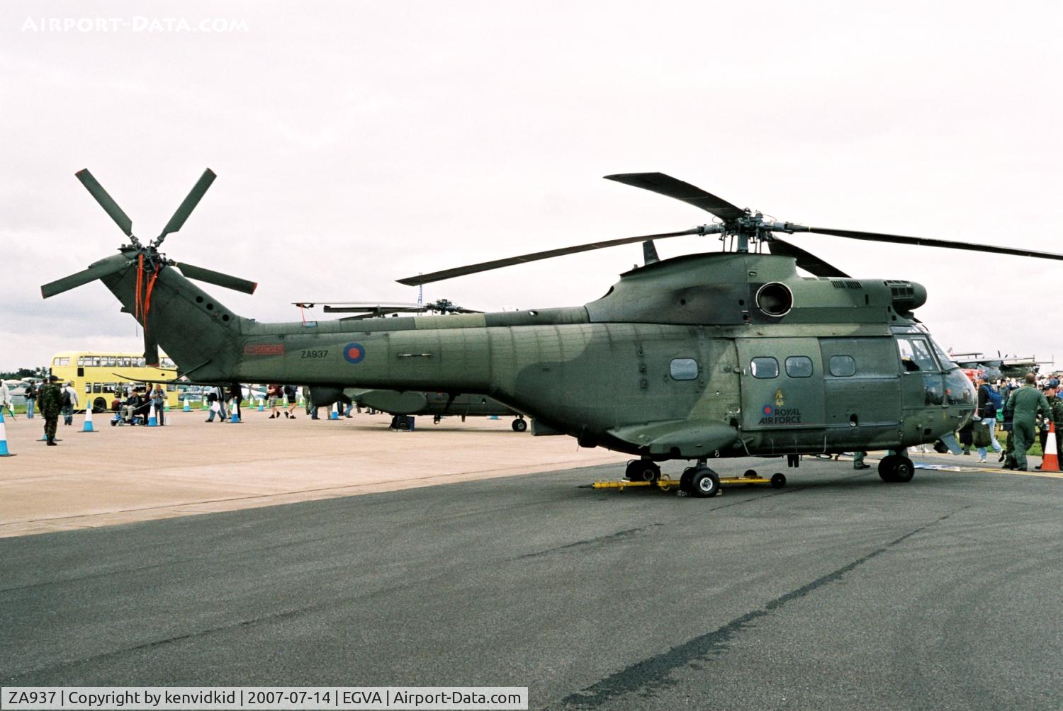 ZA937, 1980 Westland Puma HC.1 C/N 1643, On static display at 2007 RIAT.