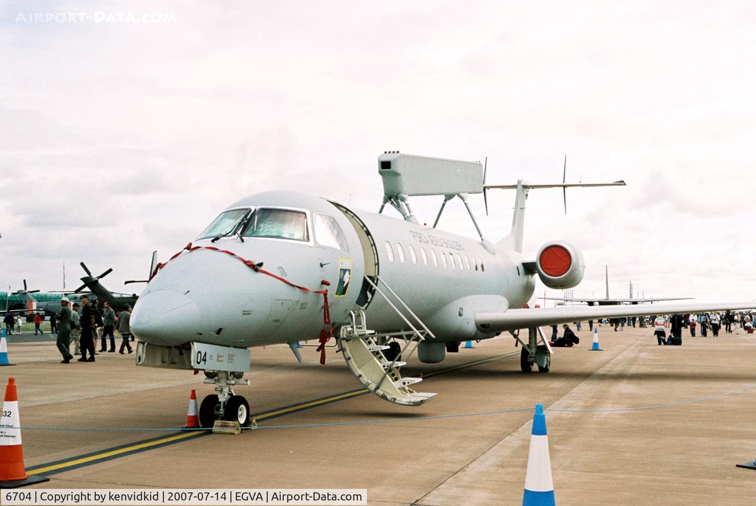 6704, Embraer R-99A (EMB-145SA) C/N 145392, On static display at 2007 RIAT.
