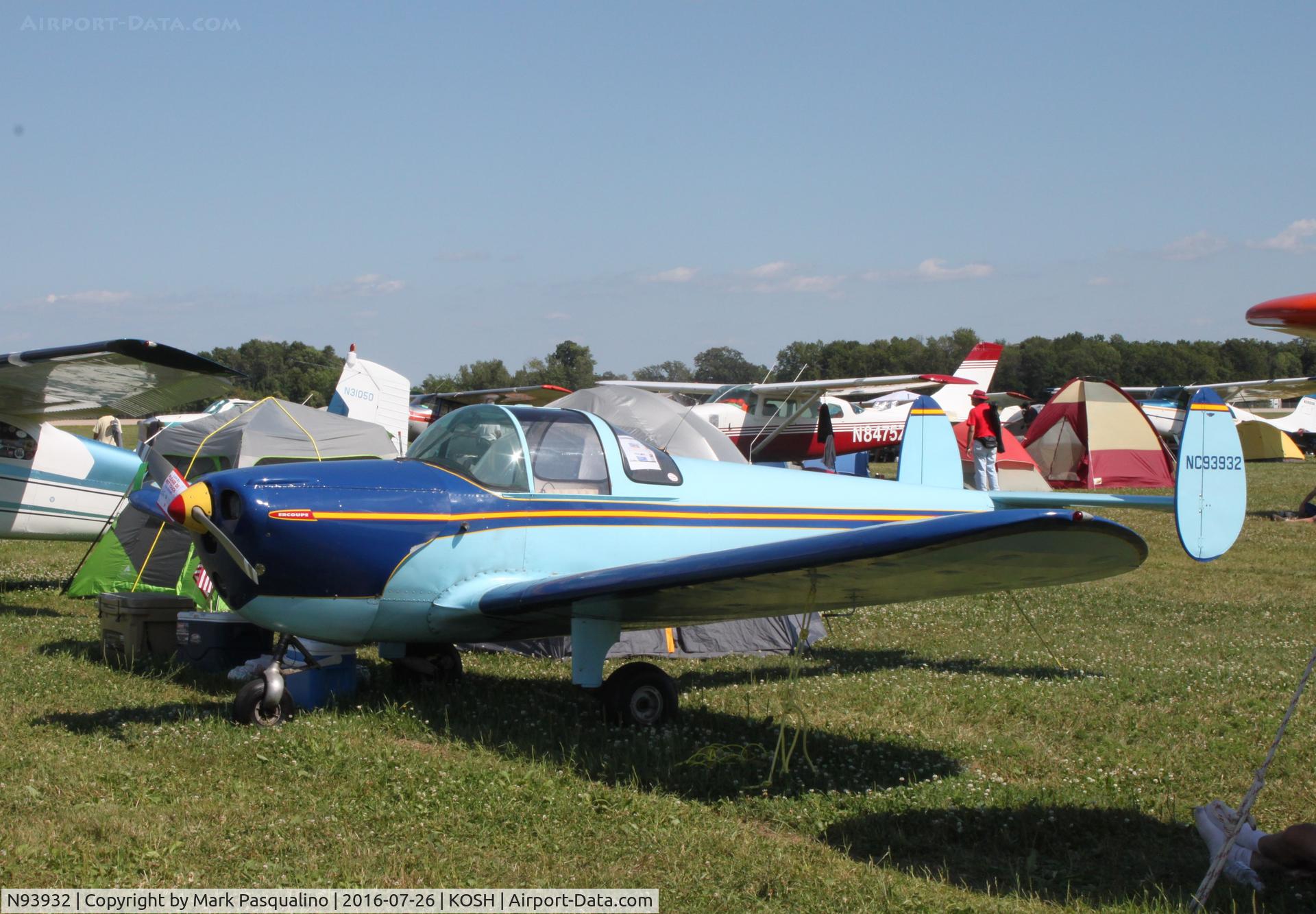 N93932, 1946 Erco 415D Ercoupe C/N 1255, Ercoupe 415-D