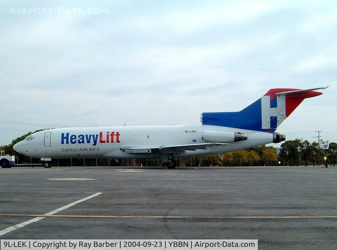 9L-LEK, 1967 Boeing 727-51C(F) C/N 19288/389, Boeing 727-51C [19288] (HeavyLift Cargo Airlines) Brisbane Int'l~VH 23/09/2004