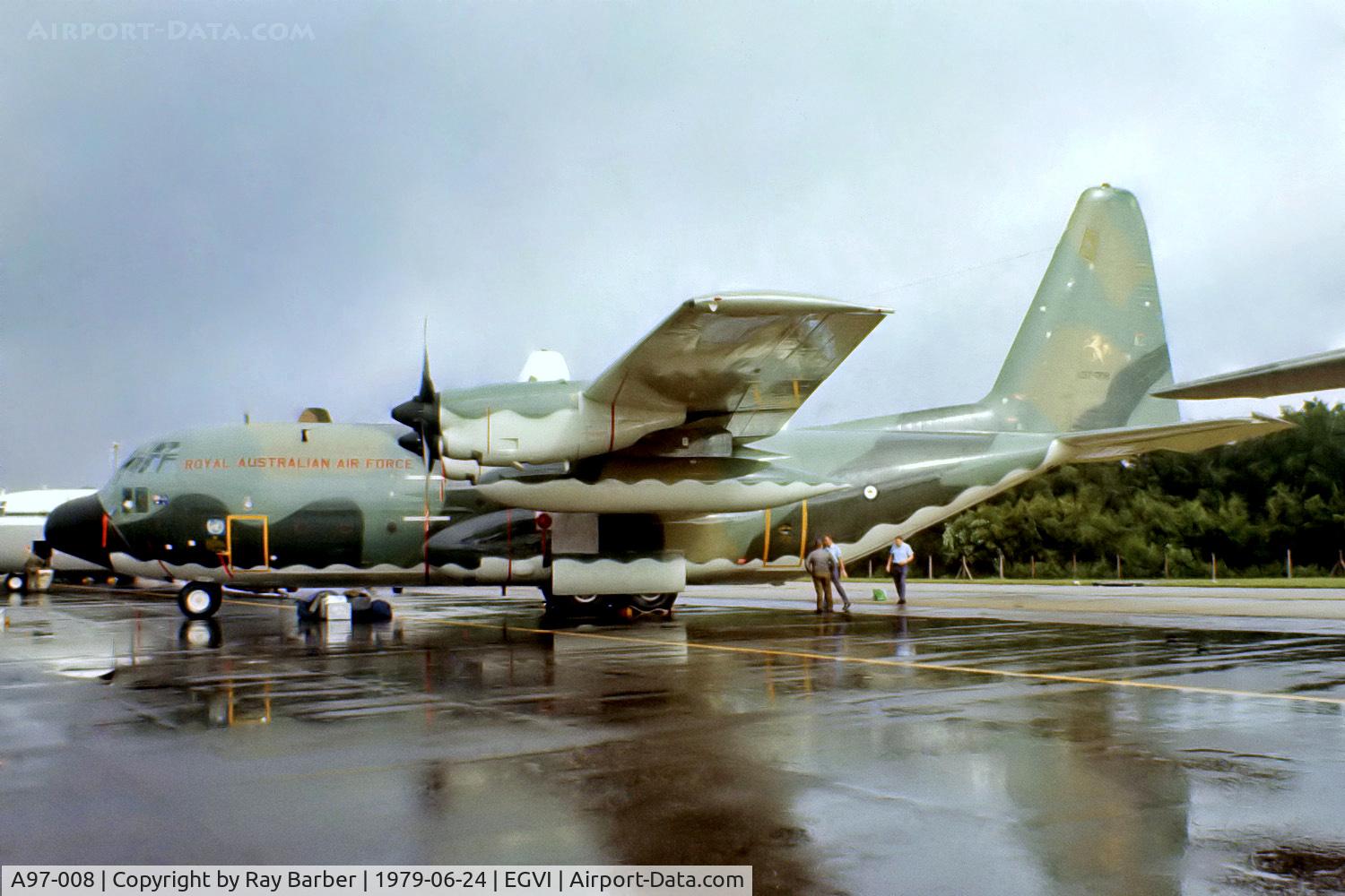 A97-008, 1978 Lockheed C-130H Hercules C/N 382-4788, Lockheed C-130H Hercules [4788] (Royal Australian Air Force) RAF Greenham Common~G 24/06/1979. From a slide.