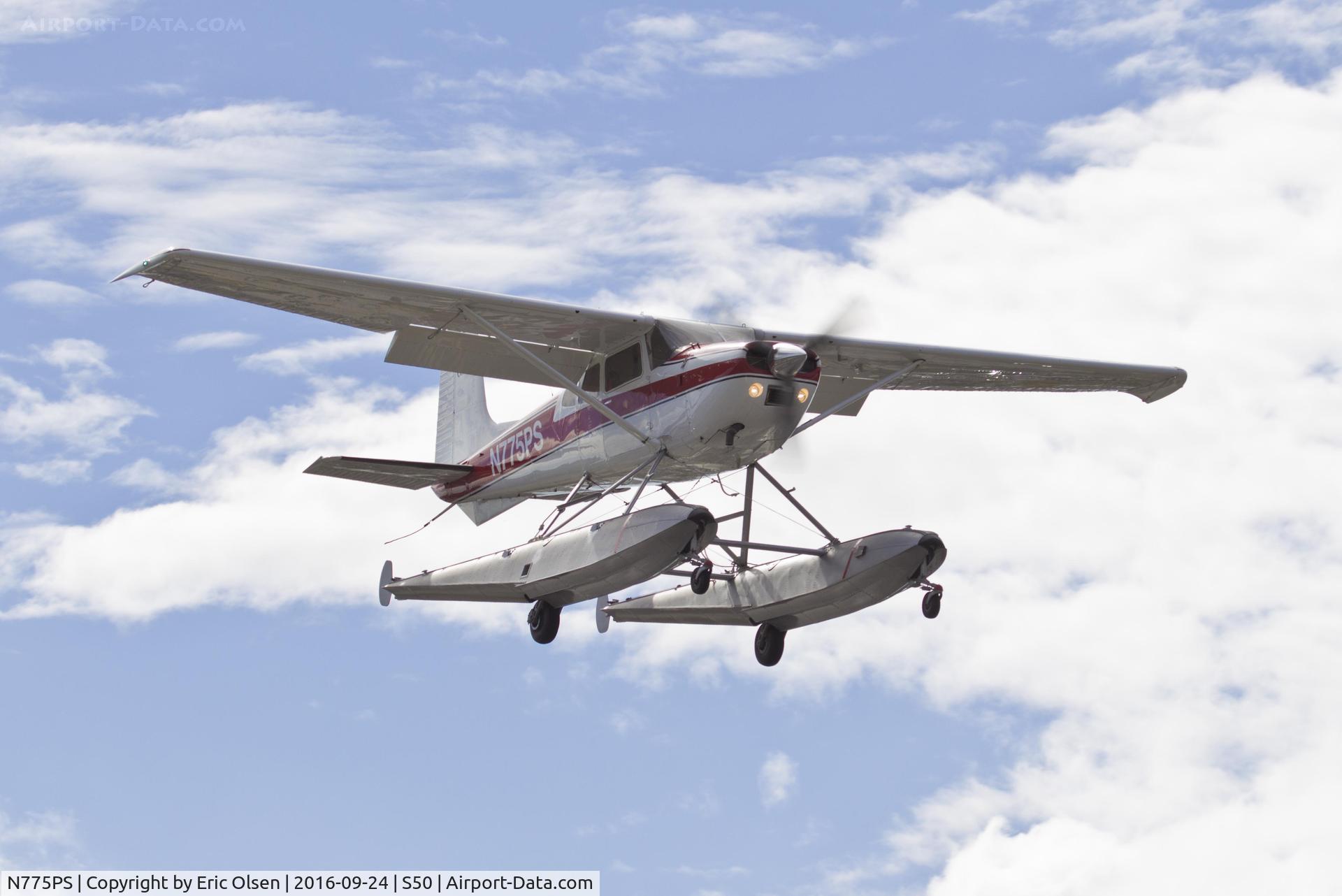 N775PS, 1973 Cessna 180J C/N 18052335, Cessna 180 on final for S50