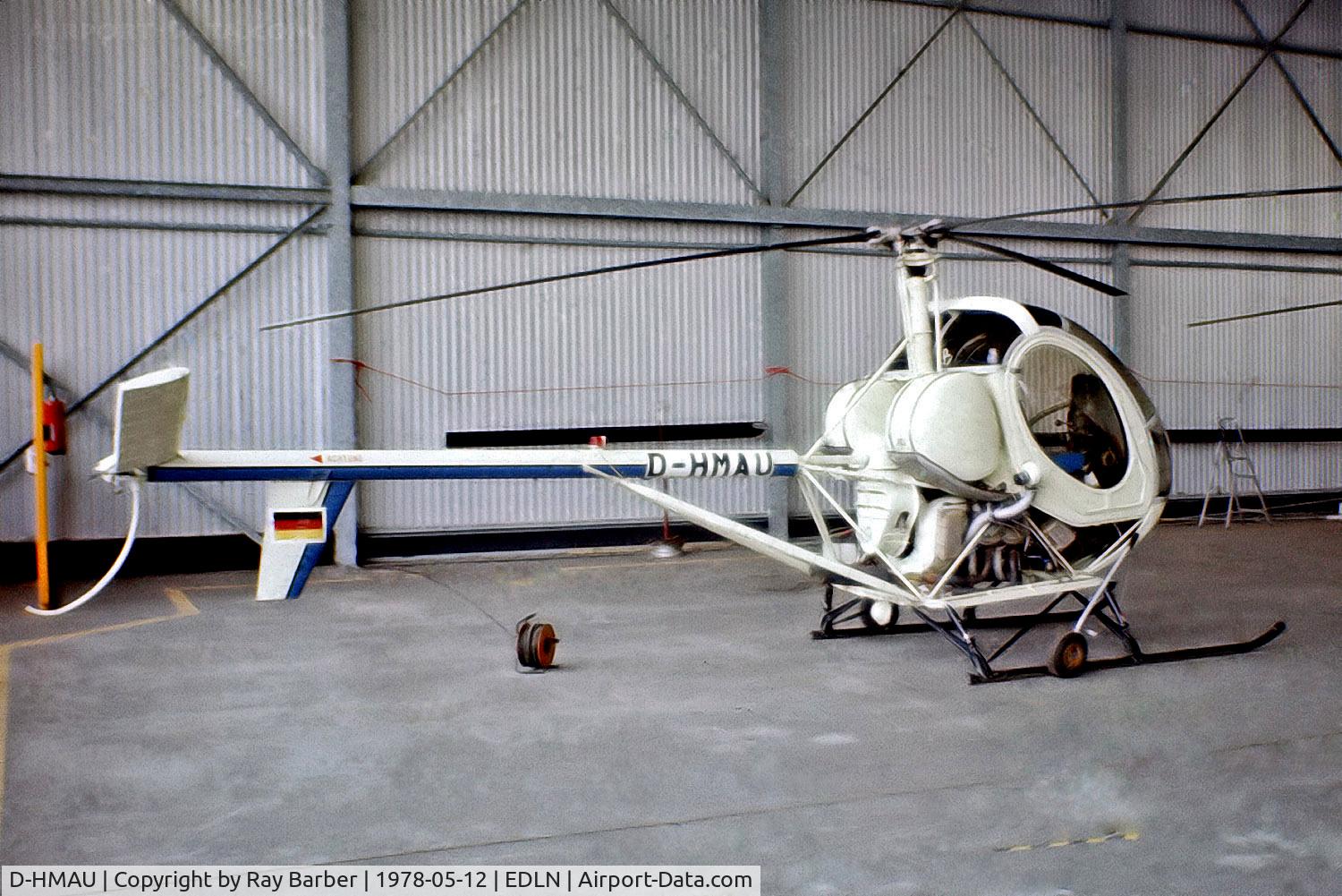 D-HMAU, Schweizer(hughes) 269C C/N 15-0383, Hughes 269C [15-0383] Monchengladbach~D 12/05/1978. From a slide.