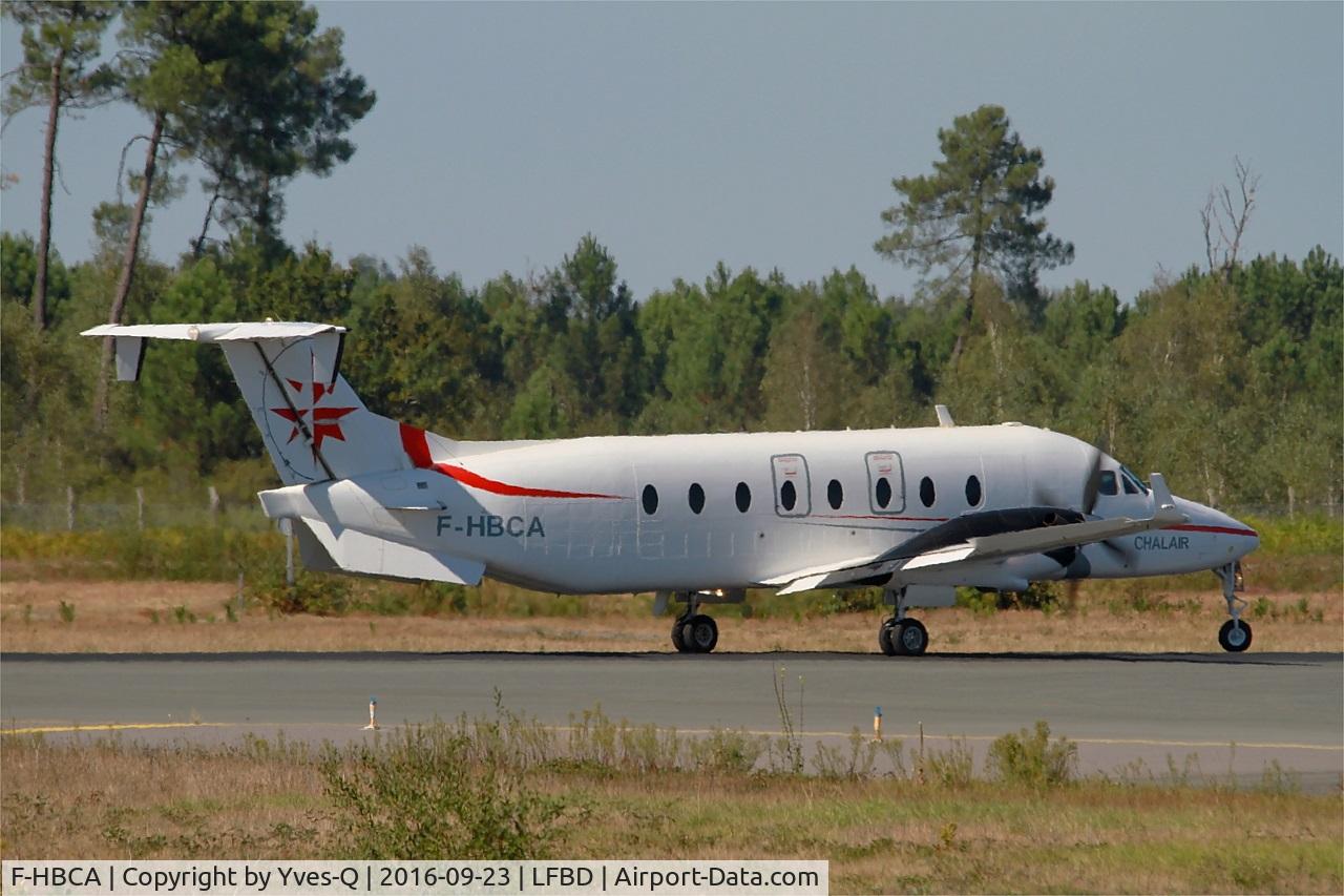 F-HBCA, 1995 Beech 1900D C/N UE-188, Beech 1900D, Lining up prior take off rwy 05, Bordeaux Mérignac airport (LFBD-BOD)