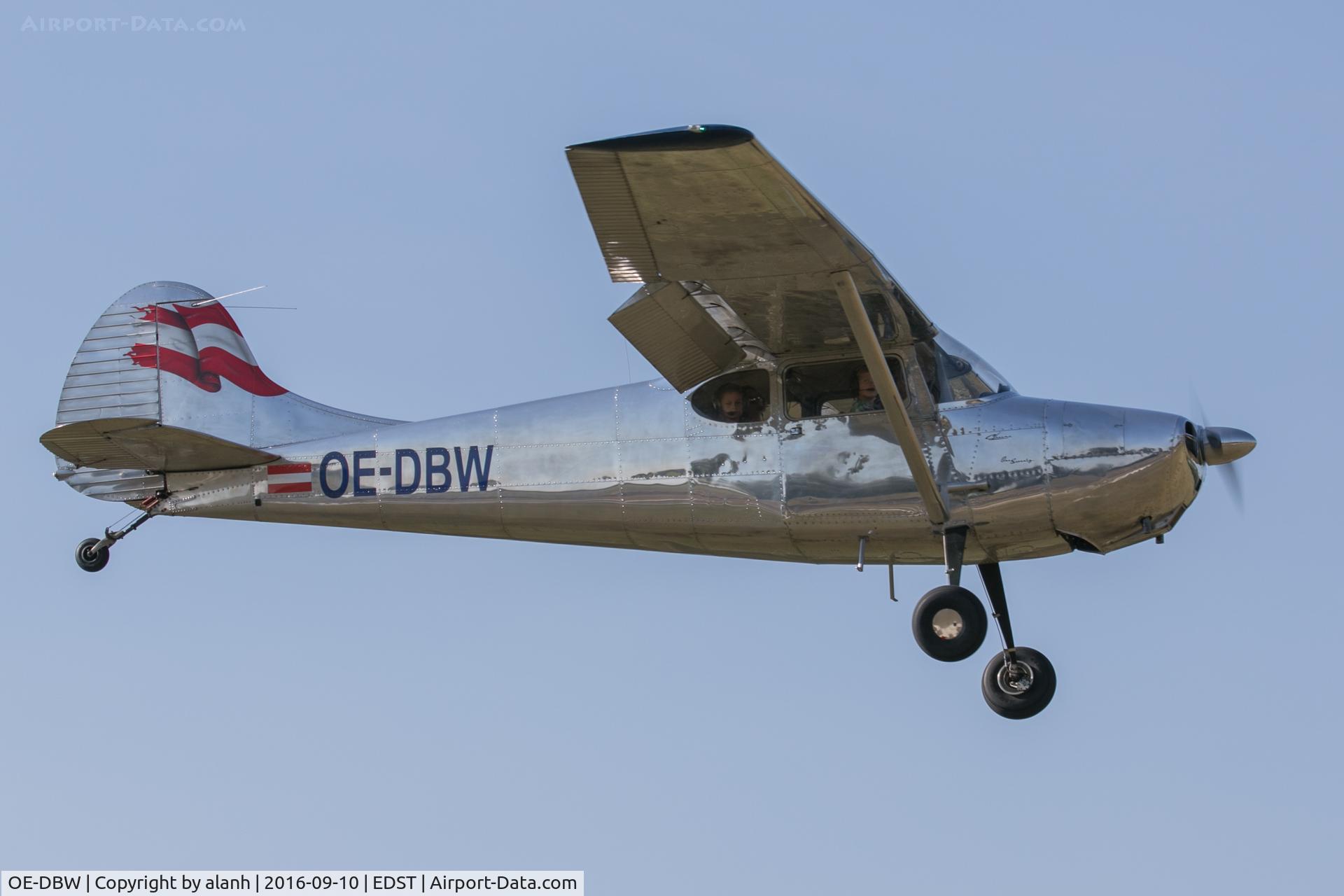 OE-DBW, 1954 Cessna 170B C/N 26490, Arriving at the 2016 Hahnweide Oldtimer Fliegertreffen