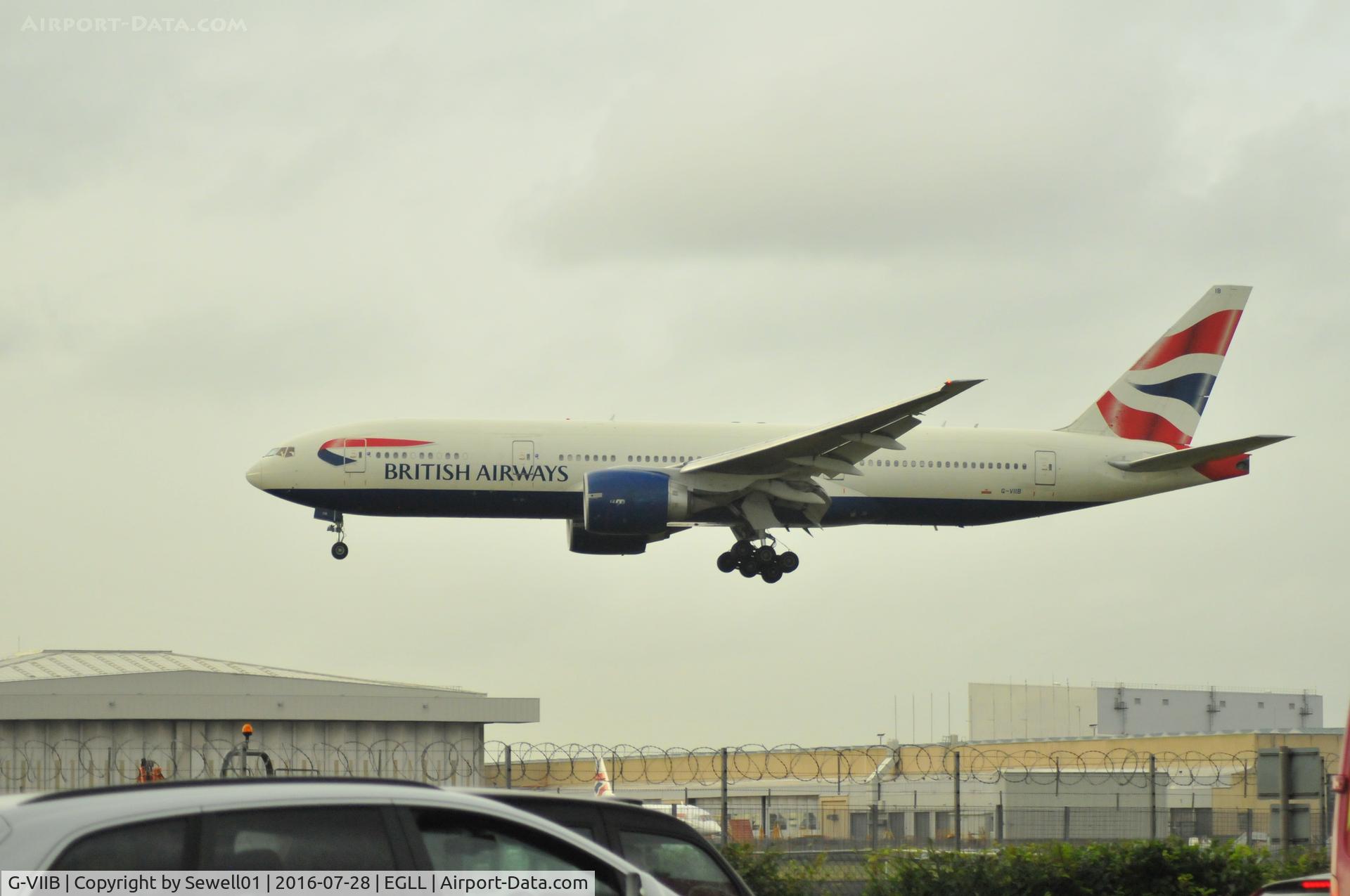 G-VIIB, 1997 Boeing 777-236 C/N 27484, Landing at LHR