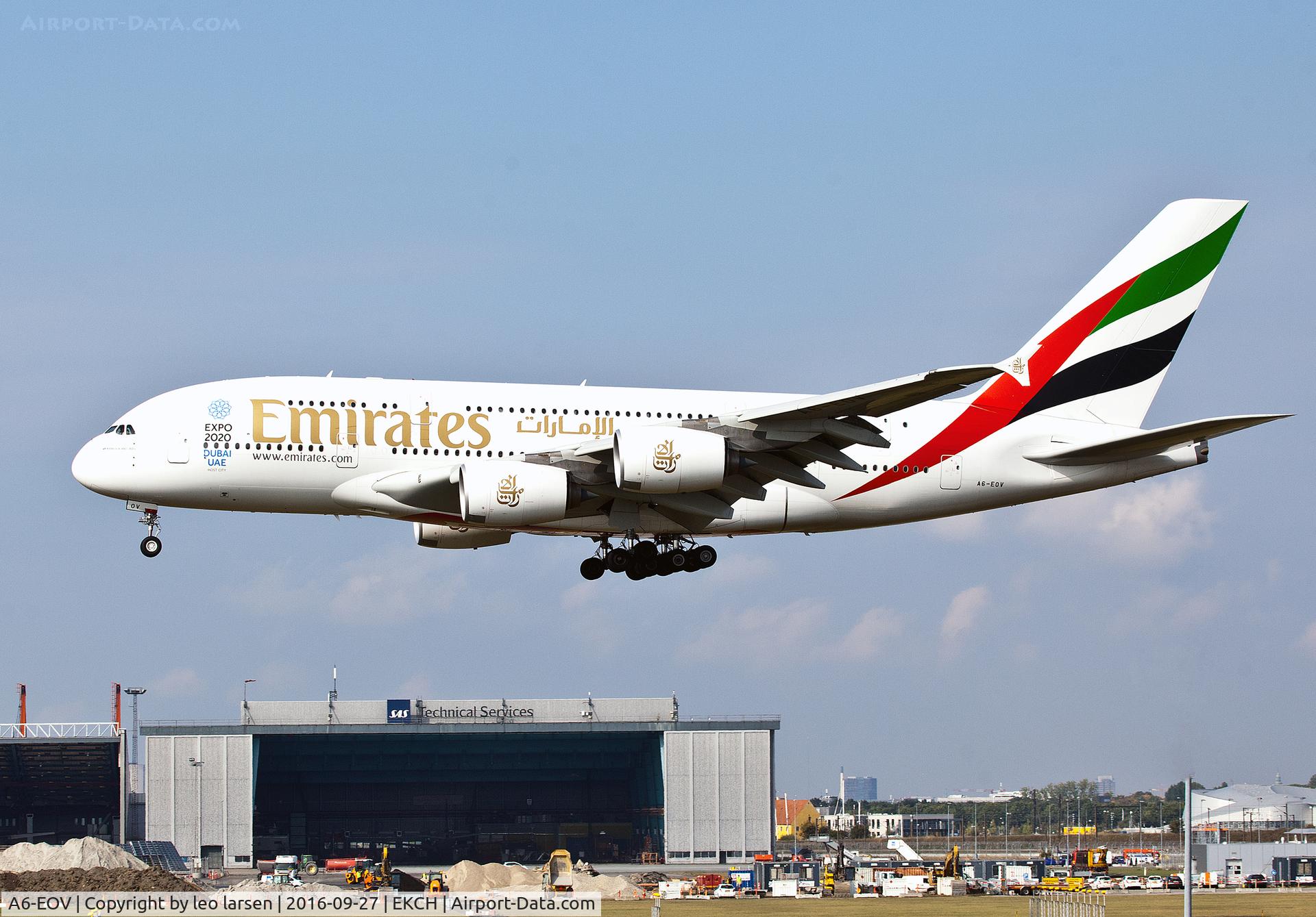 A6-EOV, 2015 Airbus A380-861 C/N 207, Copenhagen 27.9.16