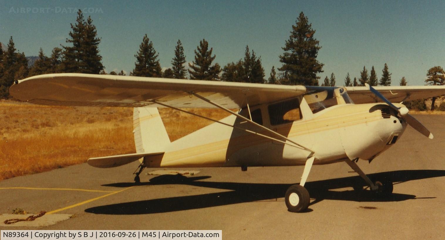 N89364, 1946 Cessna 140 C/N 8396, 364 at Alpine Co. near Lake Tahoe, Ca.