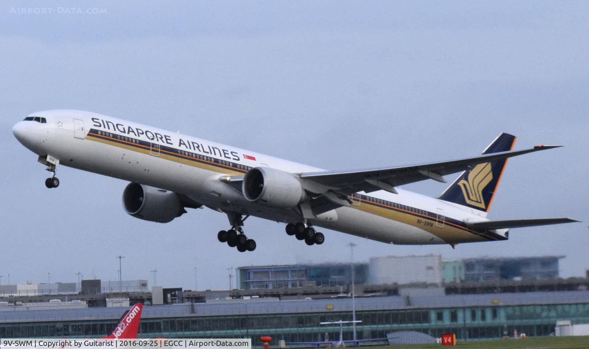 9V-SWM, 2008 Boeing 777-312/ER C/N 34578, At Manchester