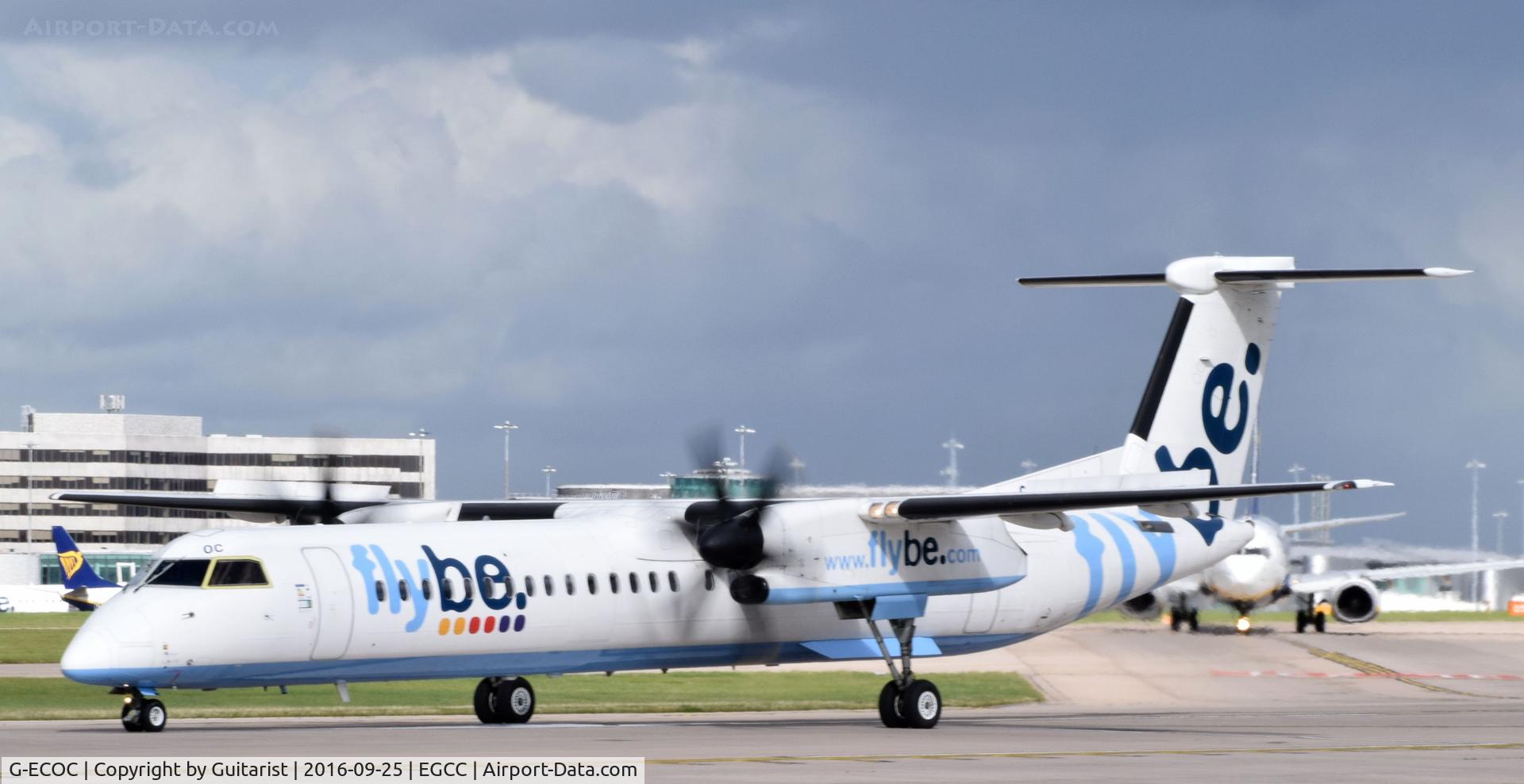 G-ECOC, 2007 De Havilland Canada DHC-8-402Q Dash 8 C/N 4197, At Manchester