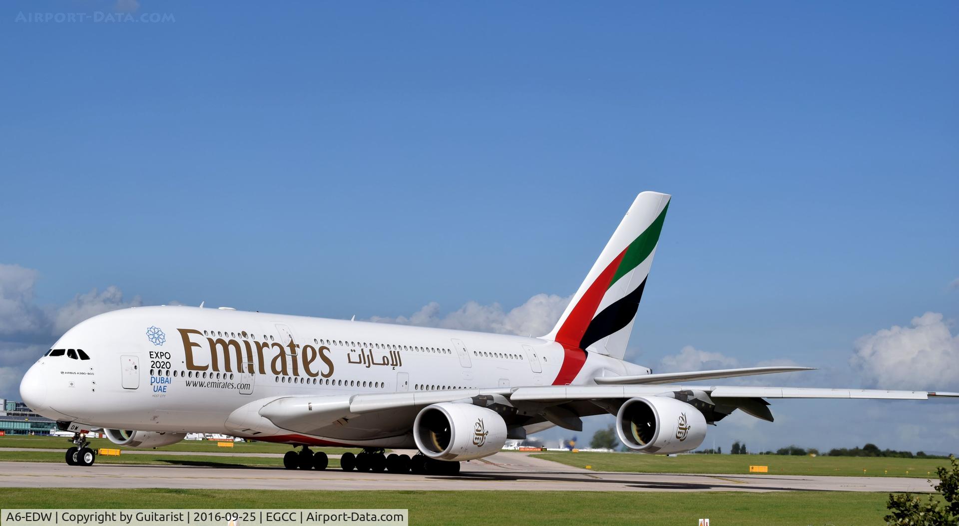 A6-EDW, 2012 Airbus A380-861 C/N 103, At Manchester