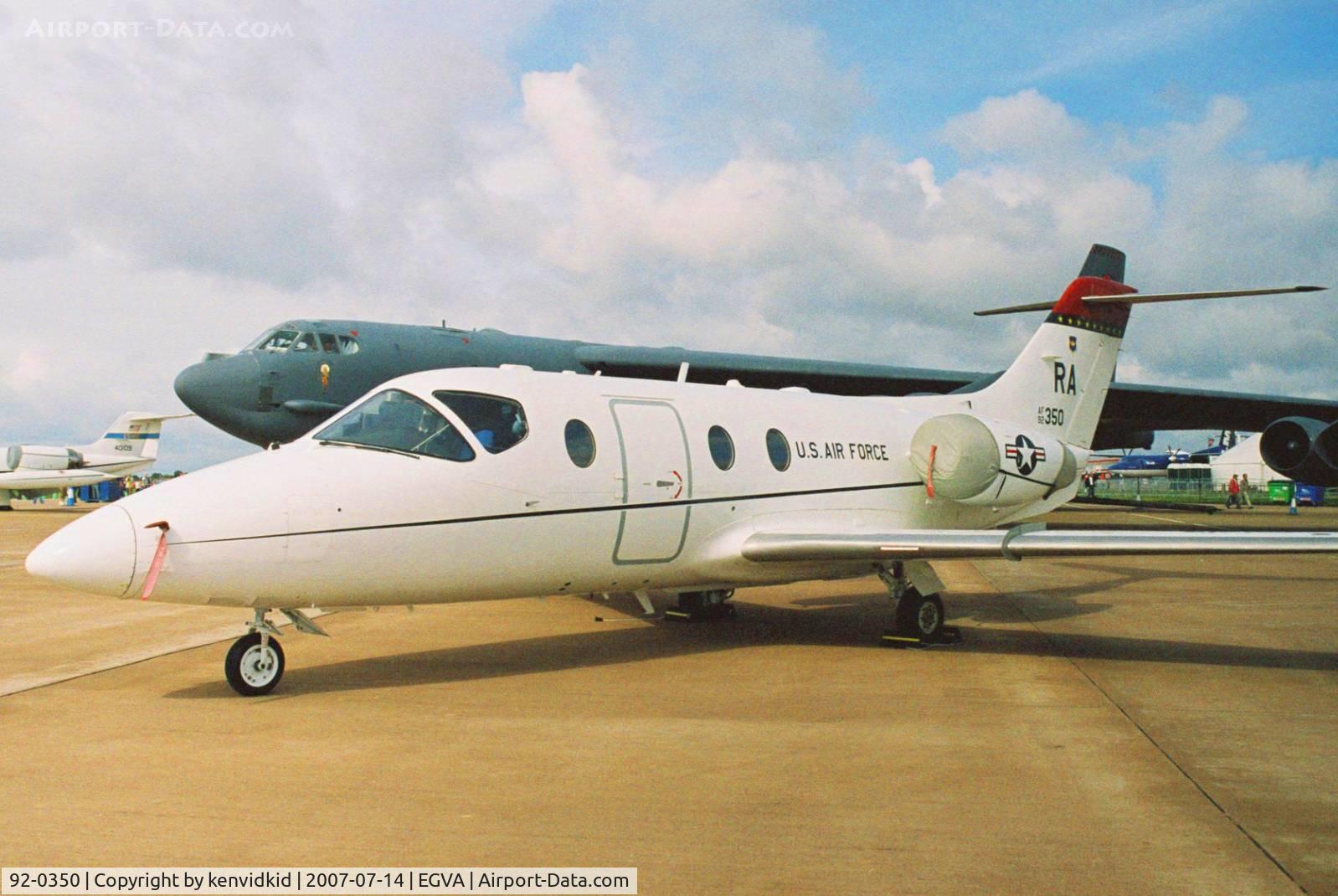 92-0350, 1992 Beechcraft T-1A Jayhawk C/N TT-64, On static display at 2007 RIAT.