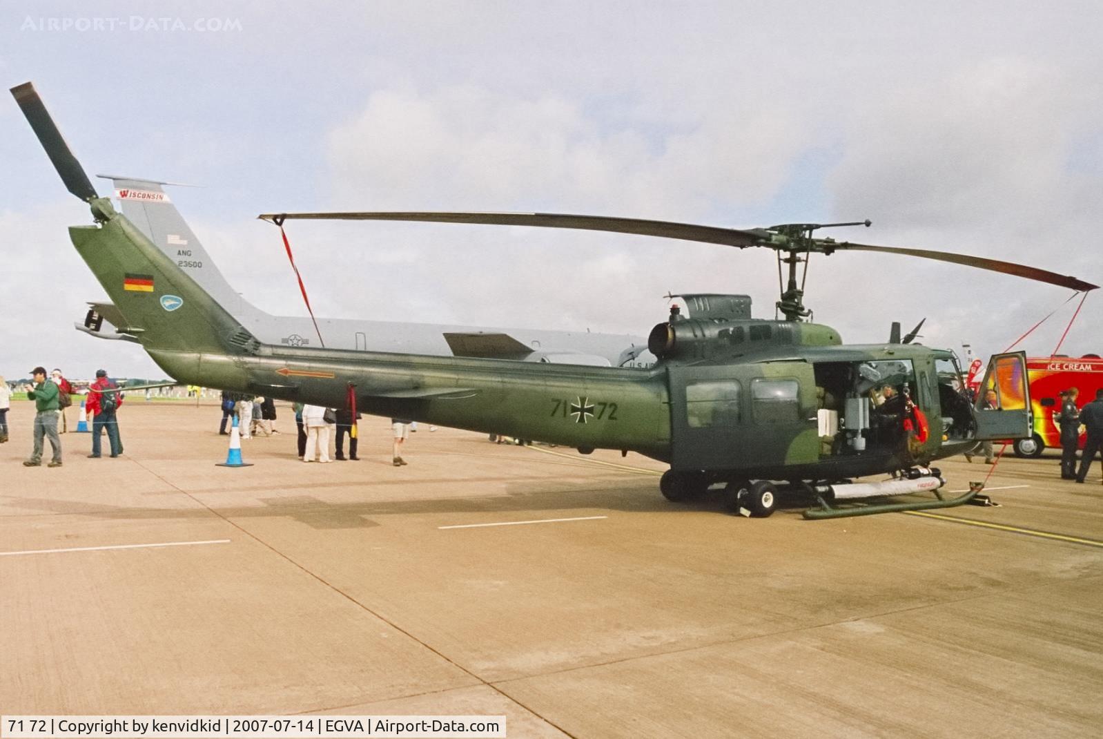 71 72, Bell (Dornier) UH-1D Iroquois (205) C/N 8232, On static display at 2007 RIAT.