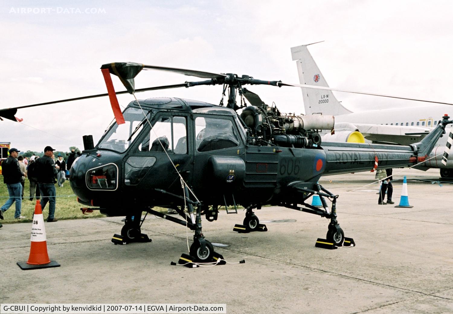 G-CBUI, 1964 Westland Wasp HAS.1 C/N F9590, On static display at 2007 RIAT.