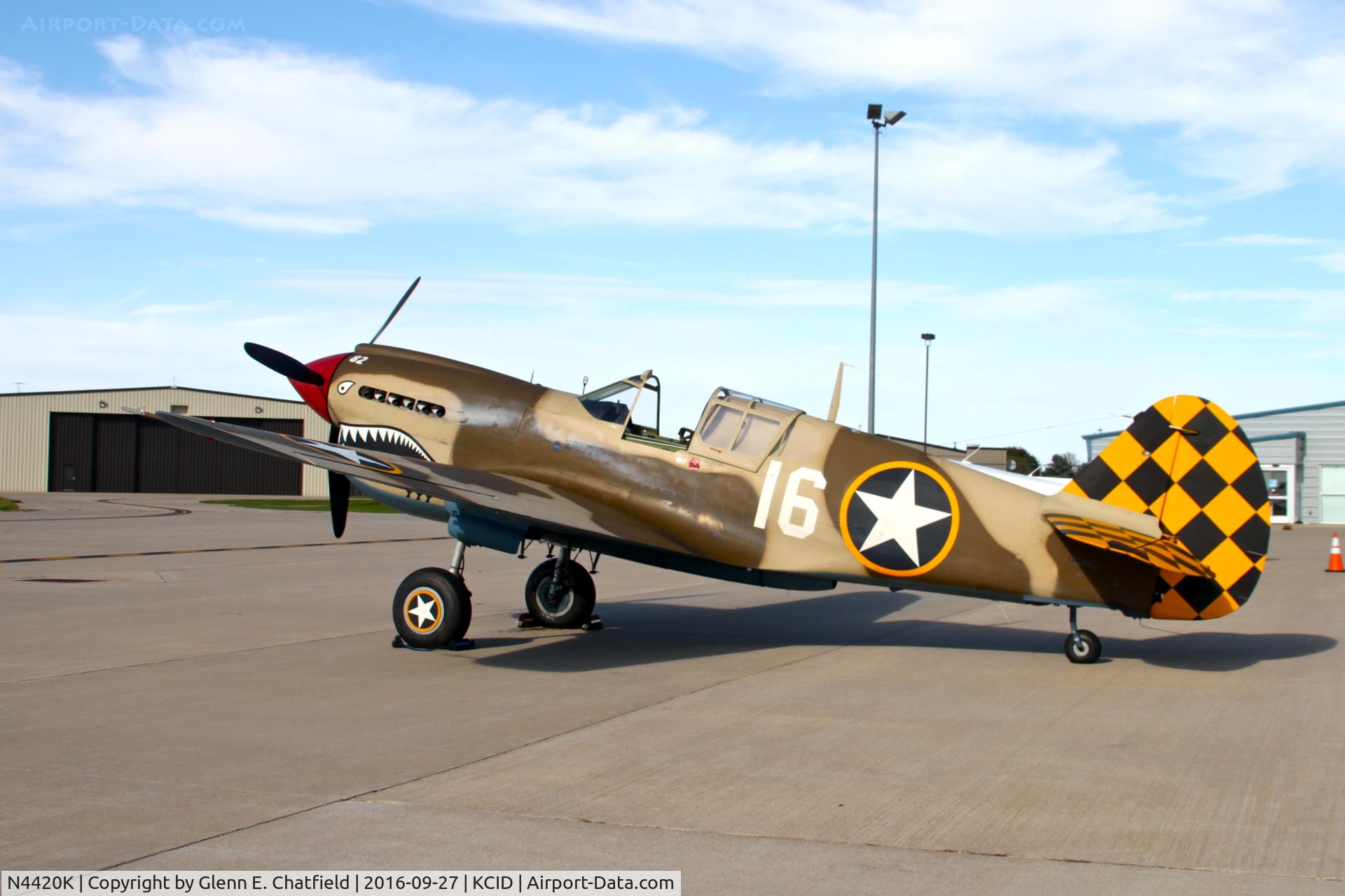 N4420K, Curtiss P-40E Warhawk C/N AK75315134, At Landmark