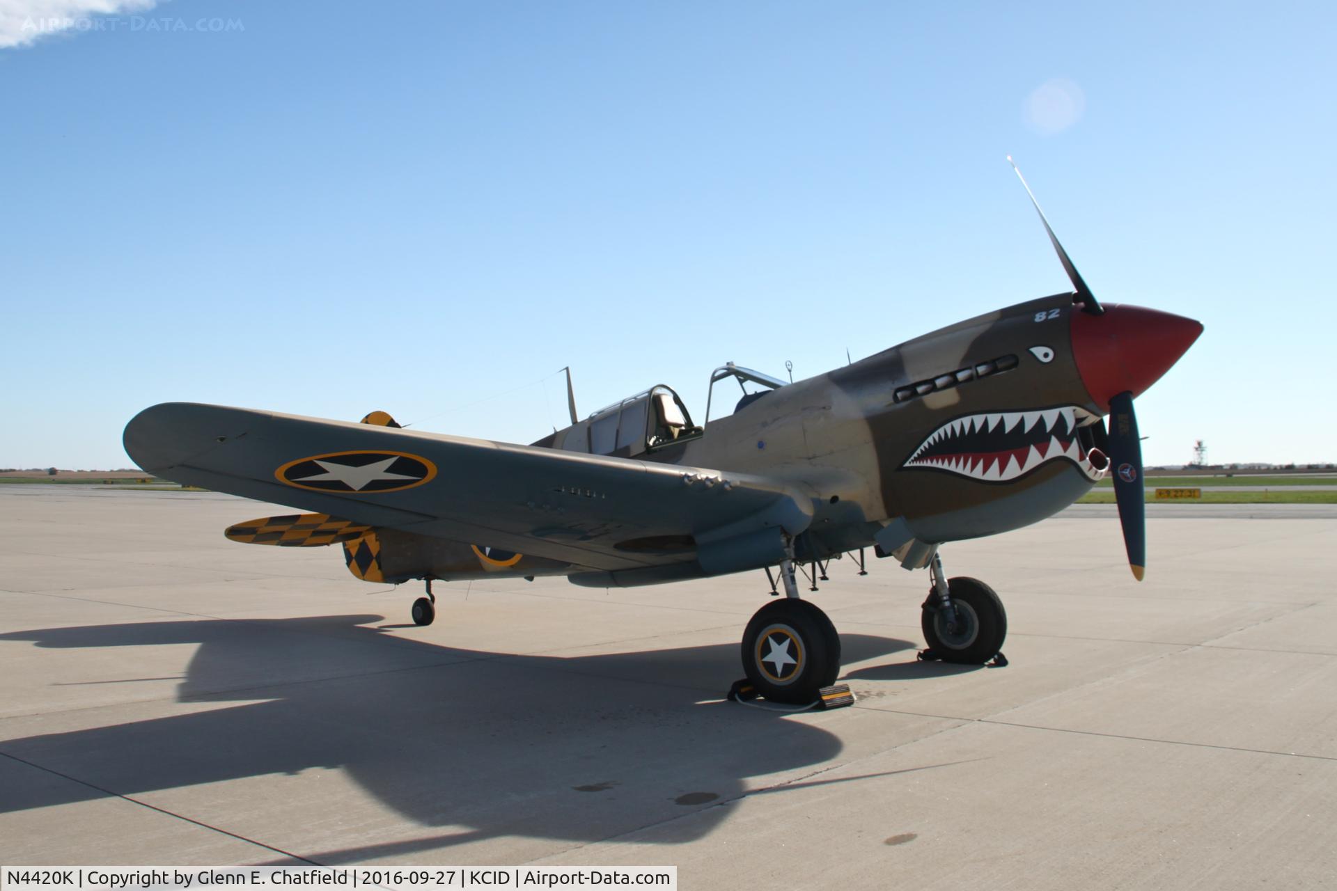 N4420K, Curtiss P-40E Warhawk C/N AK75315134, At Landmark