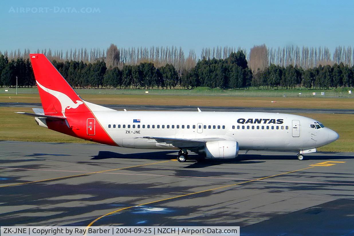 ZK-JNE, 1991 Boeing 737-33A C/N 25119, Boeing 737-33A [25119] (QANTAS/Jet Connect) Christchurch-Int'l~ZK 25/09/2004