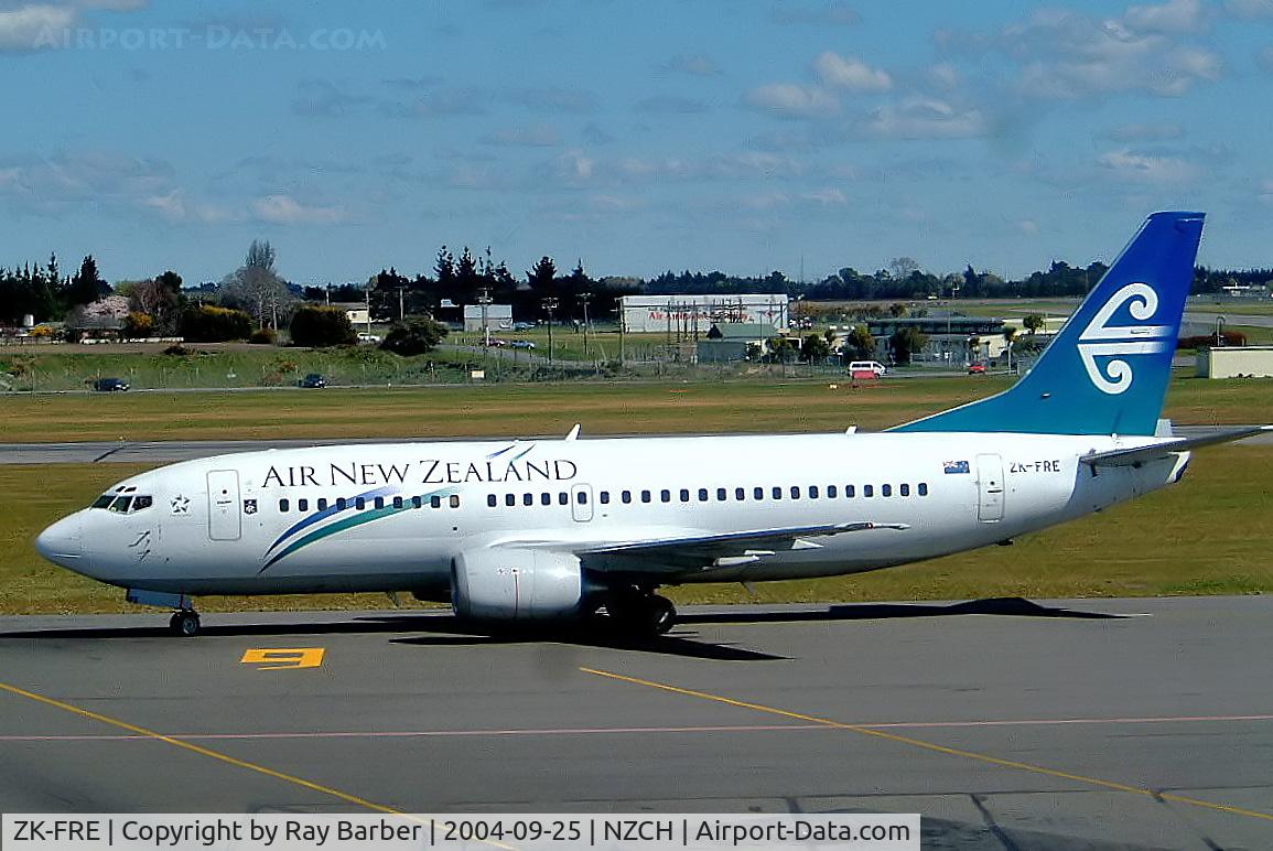 ZK-FRE, 1998 Boeing 737-3U3 C/N 28742, Boeing 737-3U3 [28742] (Air New Zealand) Christchurch-Int'l~ZK 25/09/2004