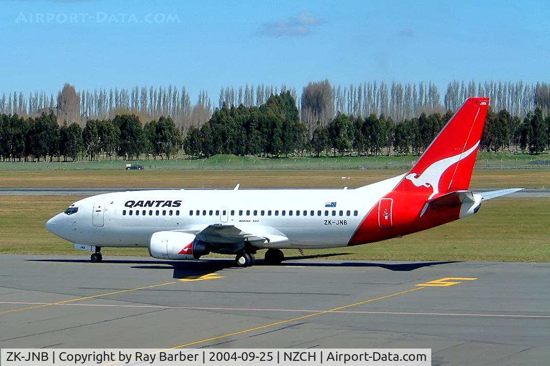 ZK-JNB, 1987 Boeing 737-376 C/N 23491, Boeing 737-376 [23491] (QANTAS/Jet Connect) Christchurch-Int'l~ZK 25/09/2004