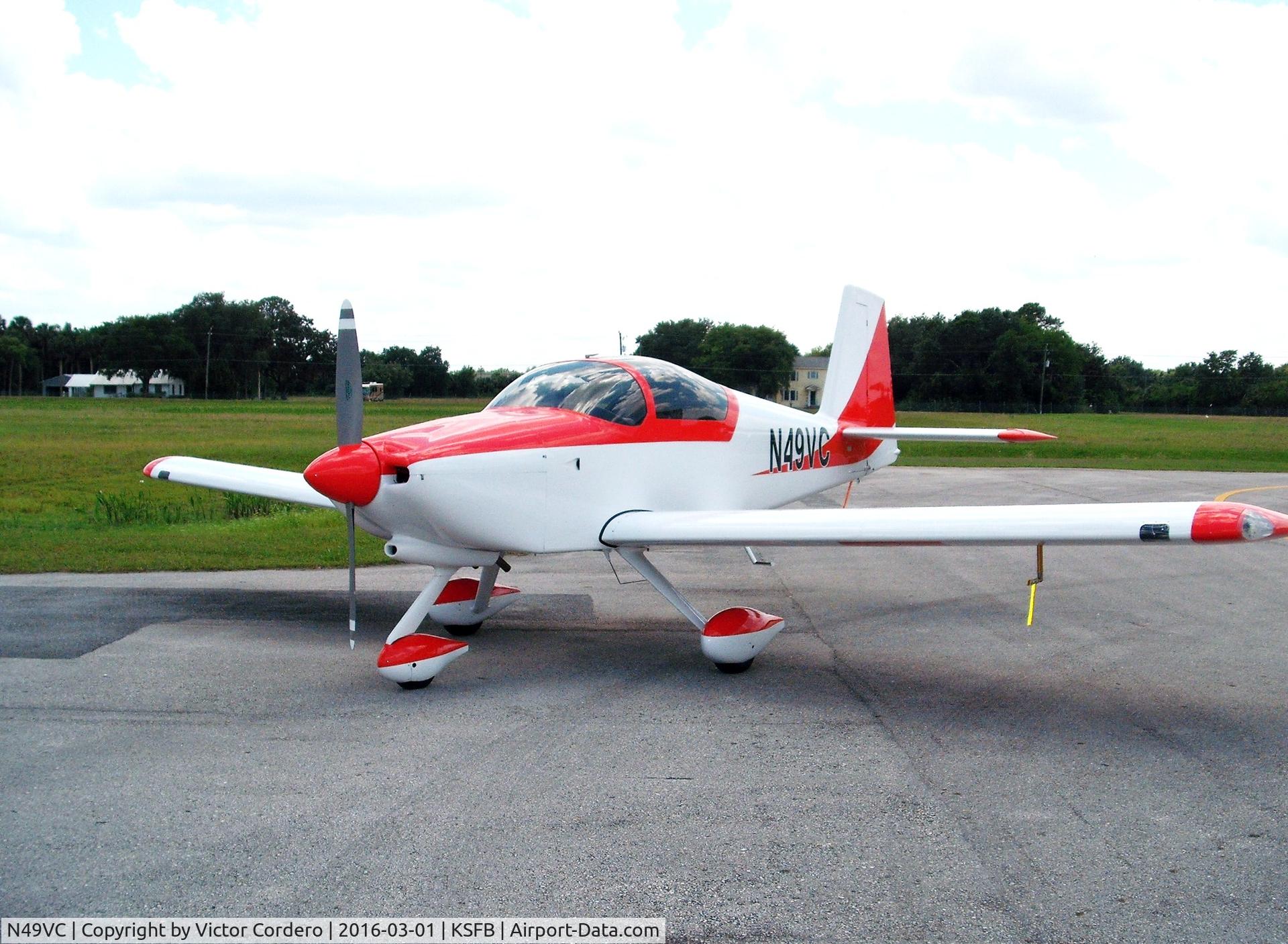 N49VC, 2011 Vans RV-9A C/N 91638, Experimental RV9A based at KSFB (Orlando-Sanford International Airport).&lt;br&gt;Lyc 0-320, 160HP, fixed Sensenich Aluminum prop, Dynon Skyview w/ A/P, Garmim 300 (IFR), backup is IPAD w/ Dynon D2 Panel, IPAD WingX Pro SW.