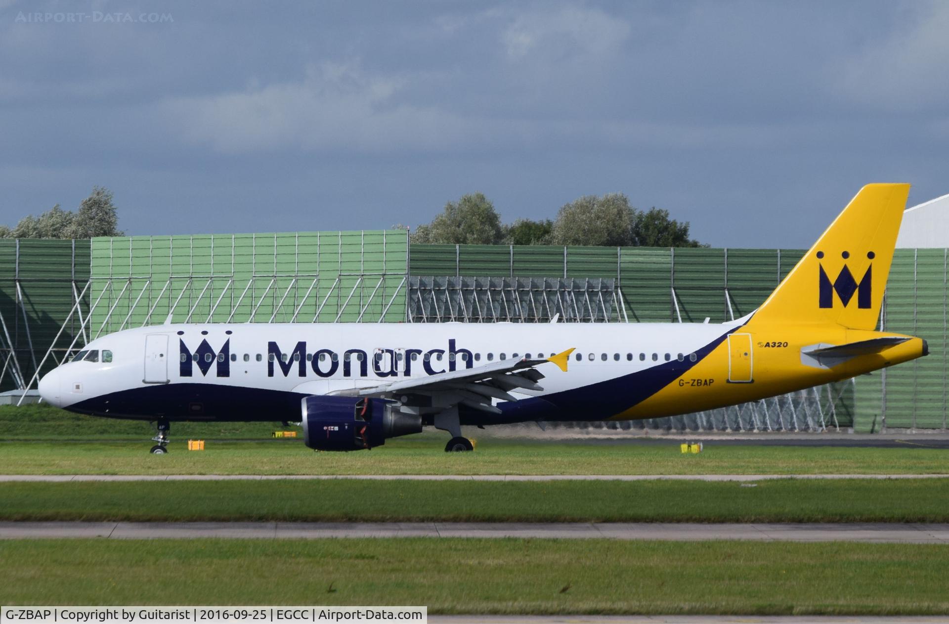 G-ZBAP, 2001 Airbus A320-214 C/N 1605, At Manchester