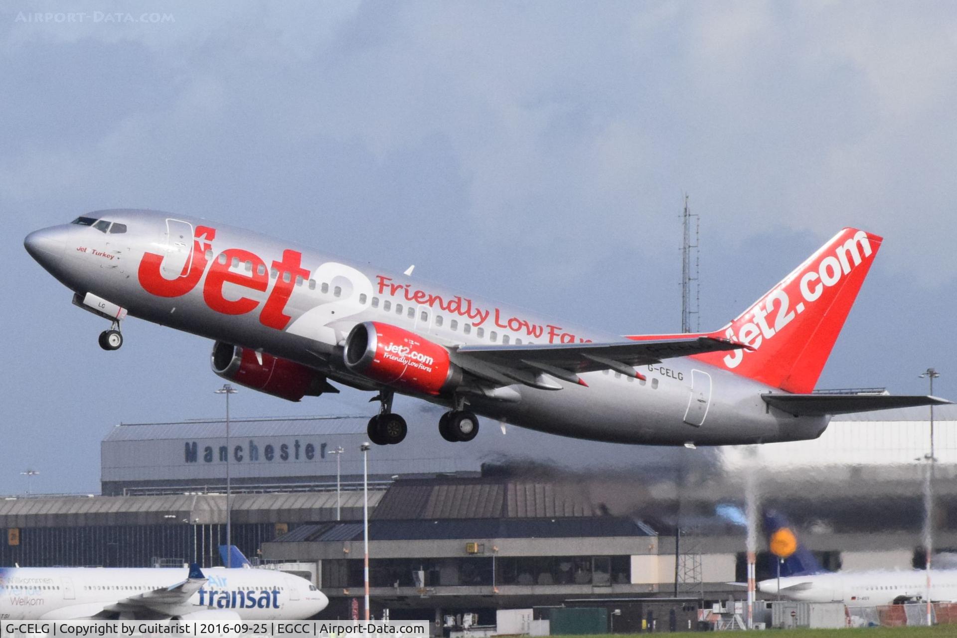 G-CELG, 1988 Boeing 737-377 C/N 24303, At Manchester