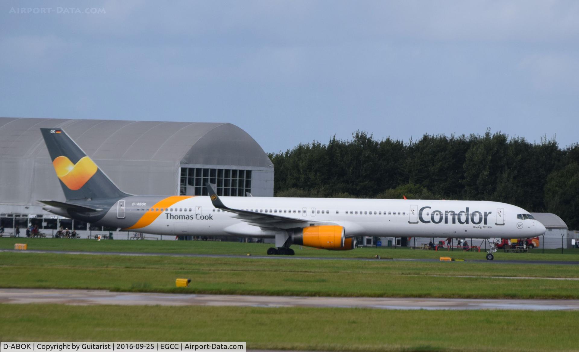D-ABOK, 2000 Boeing 757-330 C/N 29020, At Manchester